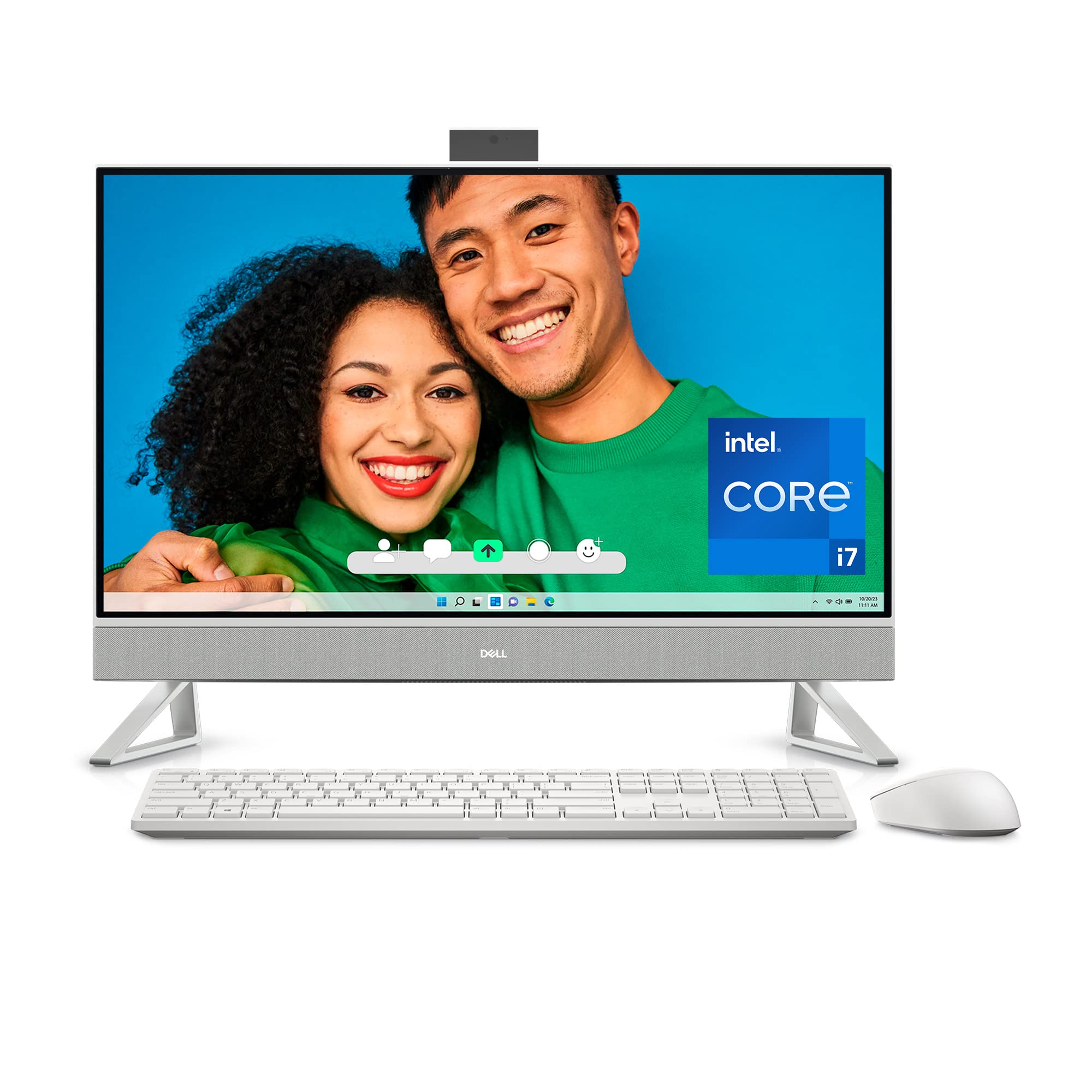 دل اینسپایرون 7720 آل این وان - نمایشگر لمسی 27 اینچی FHD، هسته i7-1355U، 32 گیگابایت رم، 512 گیگابایت اس‌اس‌دی+1 ترابایت هارد دیسک، انویدیا جیفورس MX550 GDDR6، ویندوز 11 پرو، پشتیبانی پریمیوم یک ساله+6 ماهه مهاجرت - سفید