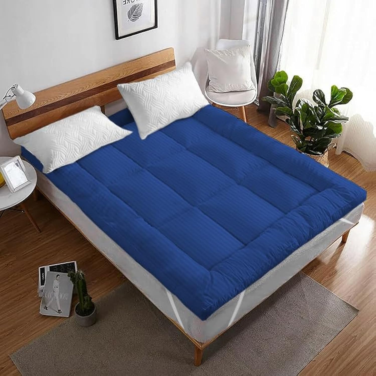 خواب خوب لایه پایین ماده نرم محکم - 600GSM (200x200+7cm - آبی) آبی 200x200+7cm