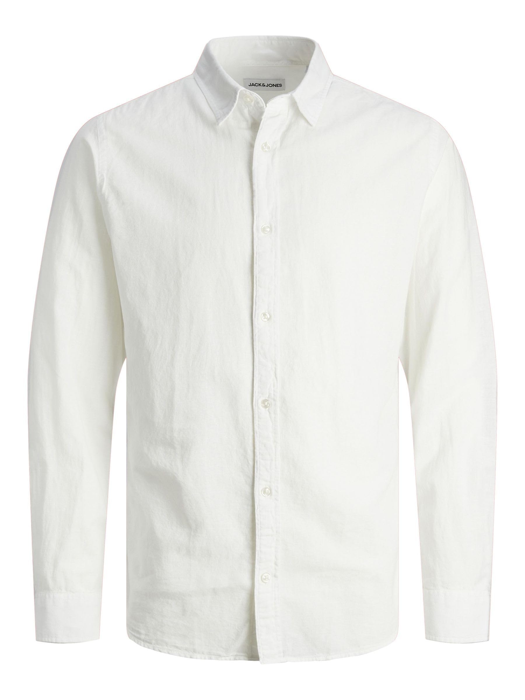 پیراهن کتان مردانه JACK & JONES سایز 5XL رنگ سفید