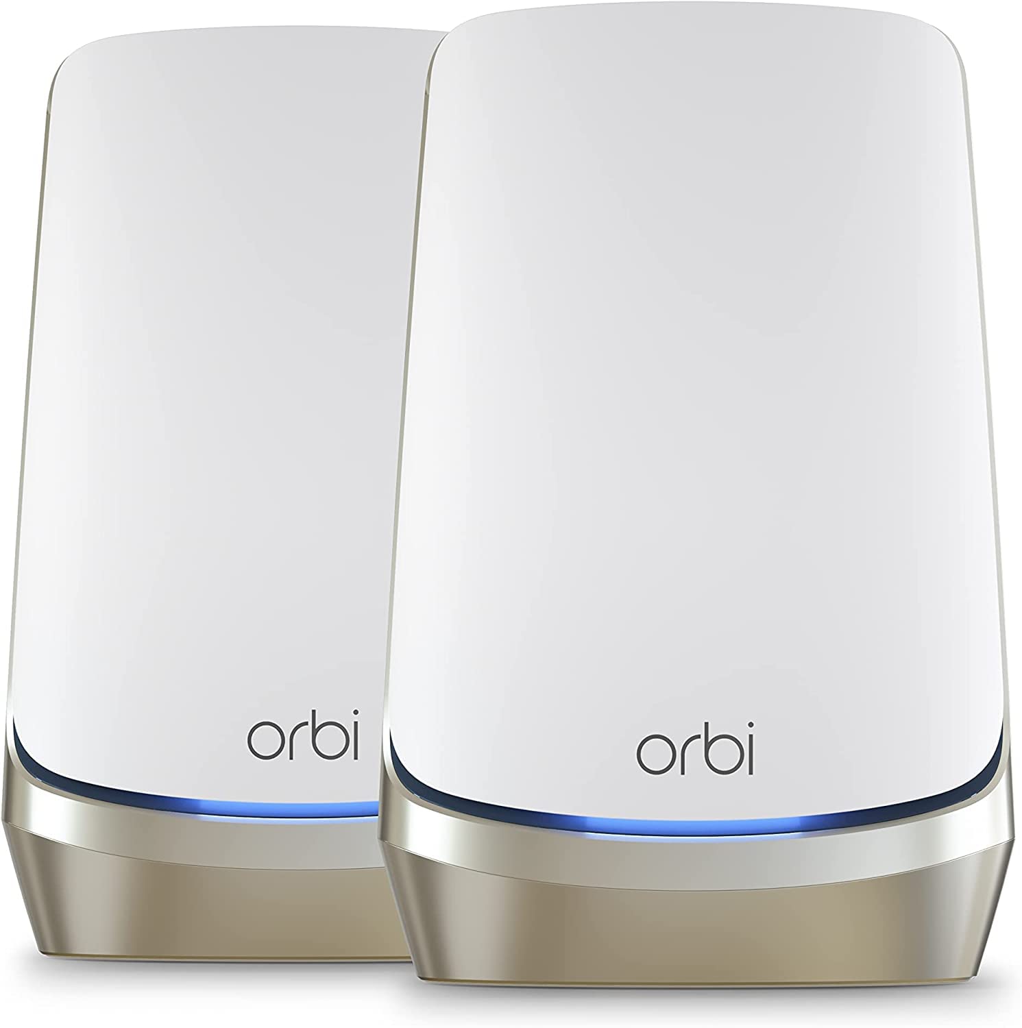 سیستم مش Netgear RBKE962 Orbi 960 سری Quad-Band WiFi 6E AXE11000 با سرعت 10.8Gbps و پورت 10 گیگابایتی، 2 بسته، شامل 1 سال NETGEAR Armor - رنگ سفید 2 بسته WiFi 6E سفید