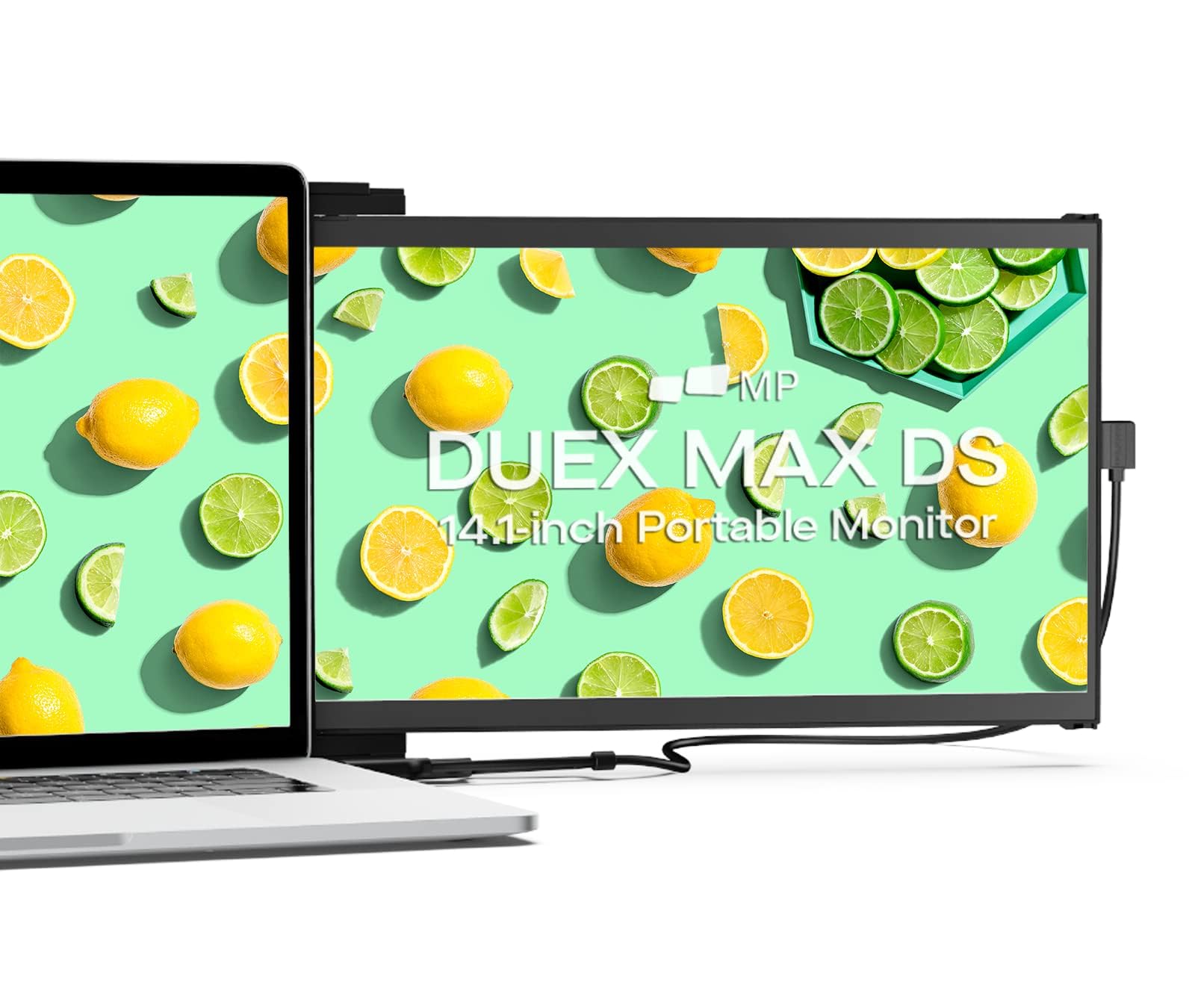 مانیتور قابل حمل برای لپ تاپ MP Mobile Pixel - Duex Max DS - 14.1 اینچ - کابل USB C-C/A + HDMI - رنگ مشکی - Duex Max DS 14.1 اینچ