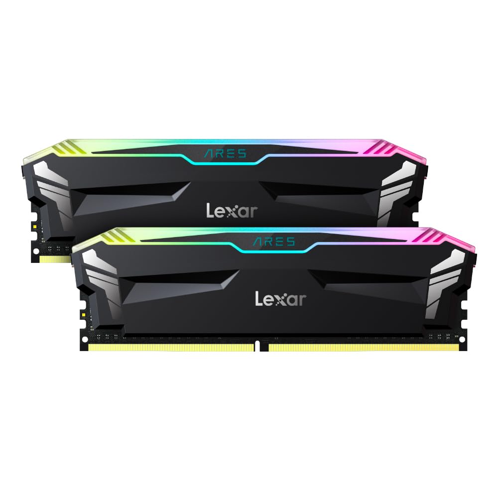 لکسار آرس RGB 32GB (2x16GB) حافظه RAM DDR4 3600MT/s CL18 دسکتاپ، سازگار با اینتل XMP 2.0 و ای‌ام‌دی رایزن (مشکی)، مدل LD4BU016G-R3600GDLA 32GB Kit (2x16GB) 3600