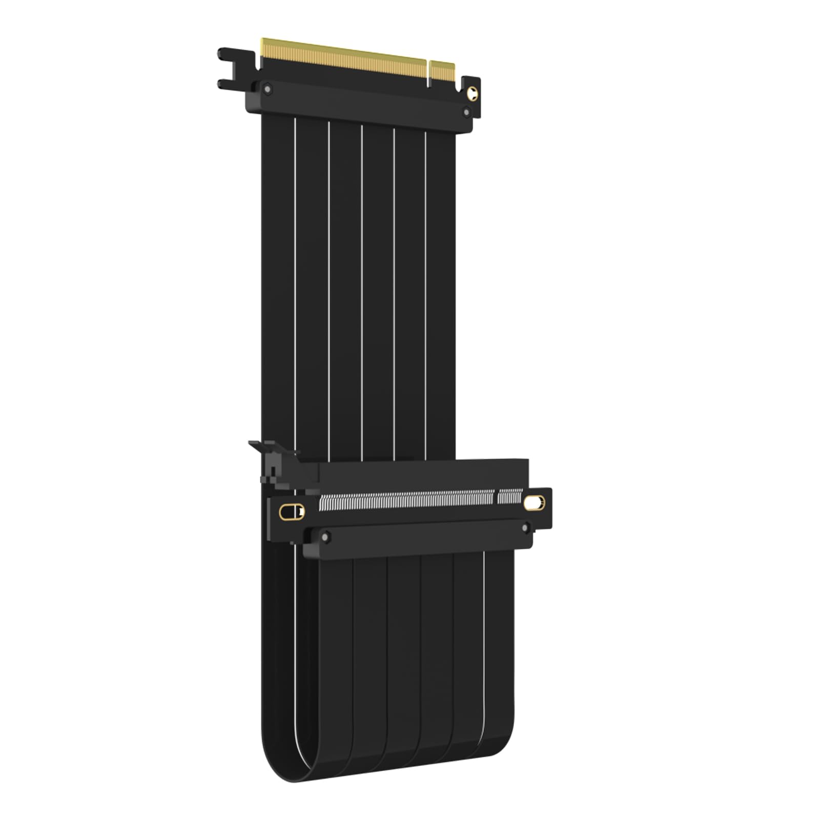 GLOTRENDS PCIe 3.0 X16 کابل گسترش دهنده GPU طول 400 میلی‌متر، زاویه 180 درجه مادون‌قرمز، سازگار با Gen 3 GPUs، مانند GTX1080، RTX2060، RTX2070، RTX2080، RTX2080Ti و غیره. (PCIE30-X16-400MM-180D) 400mm 180 درجه