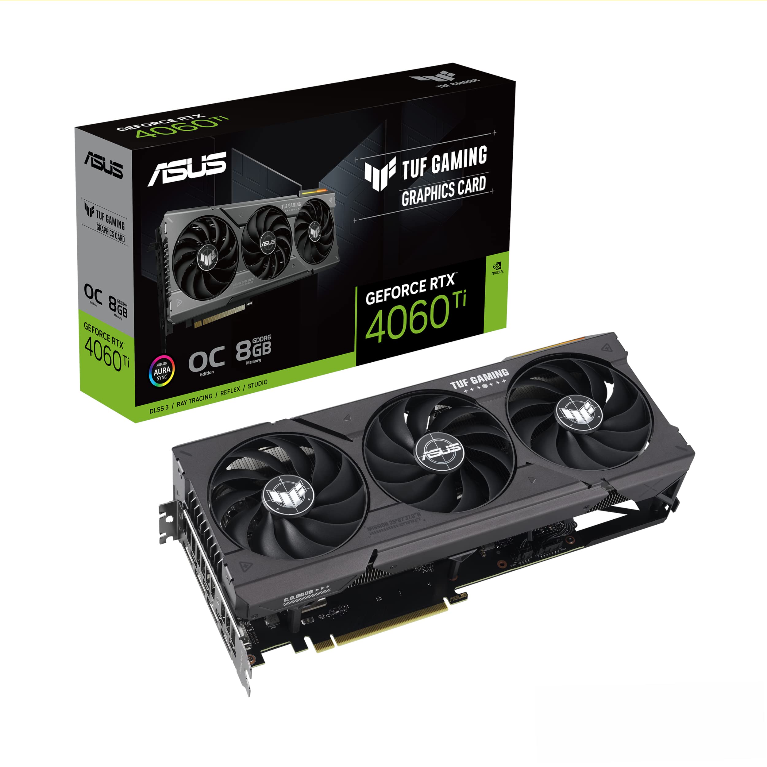 کارت گرافیک بازی ASUS TUF Gaming GeForce RTX™ 4060 Ti OC Edition (PCIe 4.0، 8GB GDDR6، DLSS 3، HDMI 2.1a، DisplayPort 1.4a) ‎TUF-RTX4060TI-O8G-GAMING TUF Gaming