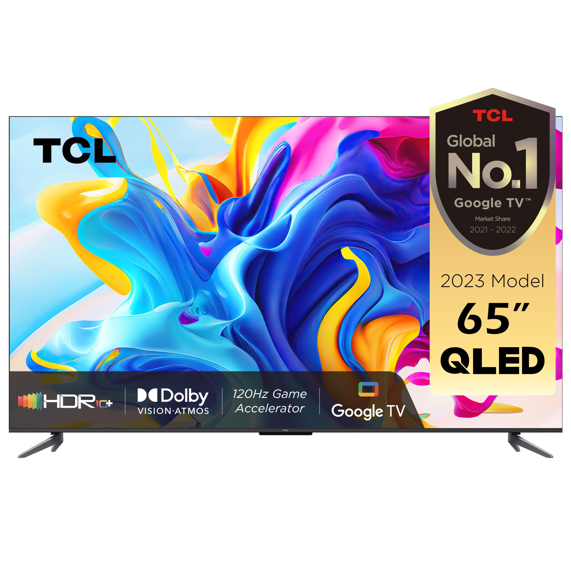 تلویزیون هوشمند TCL 65 اینچ 4K QLED HDR 10+ با تکنولوژی Dolby Vision Atmos Game Master Wide Colour Gamut Quantum Dot با گارانتی یک ساله (مدل 2023) سری C645 اینچ 65 به اندازه 65 اینچ