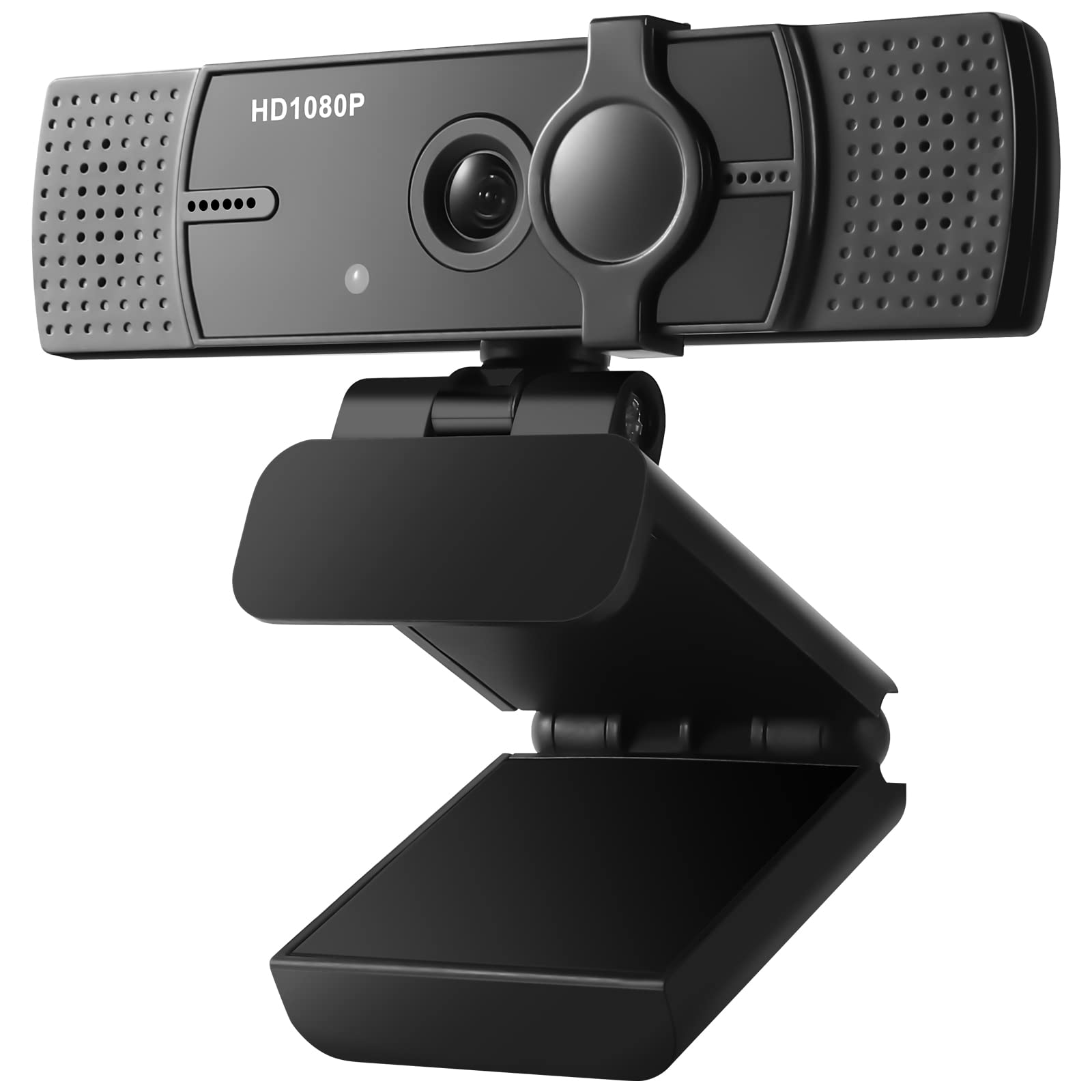 وب‌کم با میکروفون کوادا، با پوشش حریم خصوصی بدون تحریف، 1080 پیکسل، دوربین USB، پلاگ، میکروفون، وب‌کم آلترا اچ‌دی کامل، دوربین ویدیو، تماس‌ها، کنفرانس‌ها، استریمینگ برای مشکی