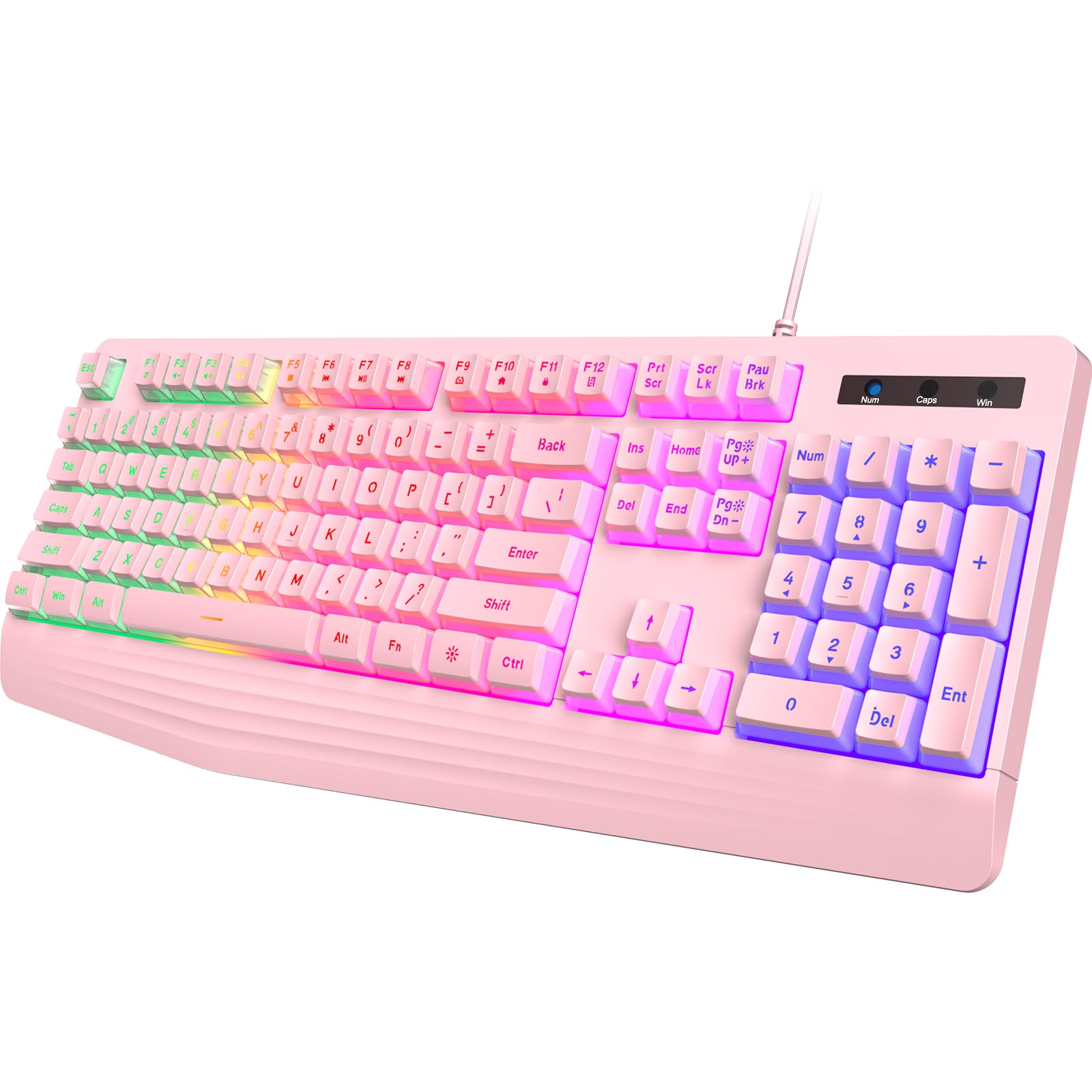 صفحه کلید گیمینگ صورتی Pink Gaming Keyboard