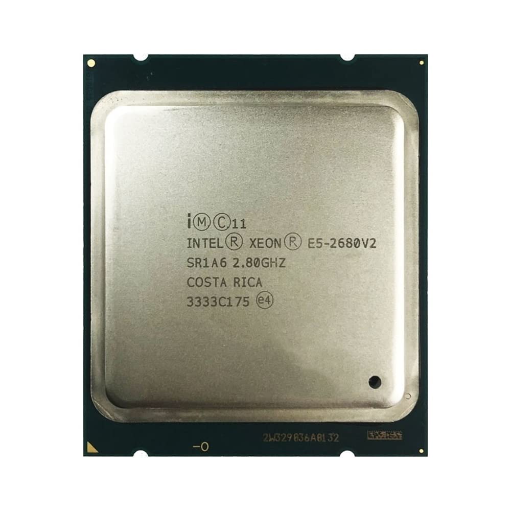 پردازنده CPU Intel Xeon E5-2680v2 با ده هسته و بیست رشته و فرکانس 2.8 گیگاهرتز و حافظه نهان 25 مگابایت و توان 115 وات و اتصال LGA 2011