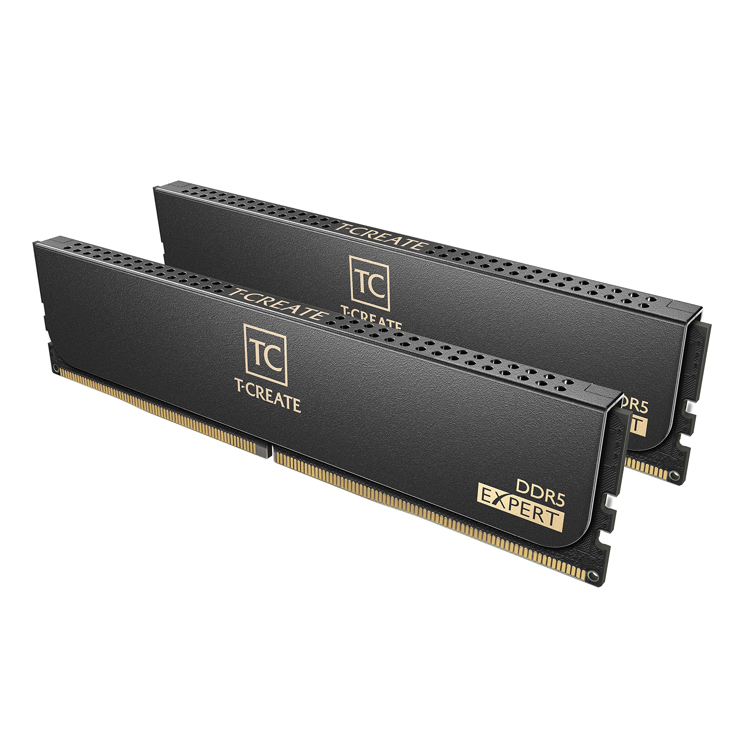 تیم‌گروپ T-Create Expert Overclocking 10L DDR5 32GB Kit (2 x 16GB) 6000MHz (PC5-48000) CL30 Intel XMP 3.0 و AMD Expo سازگار ماژول حافظه دسکتاپ رم سیاه - CTCED532G6000HC30DC01 32GB (16GBx2) DDR5 6000MHz CL30-36-36-76 سیاه-UDIMM