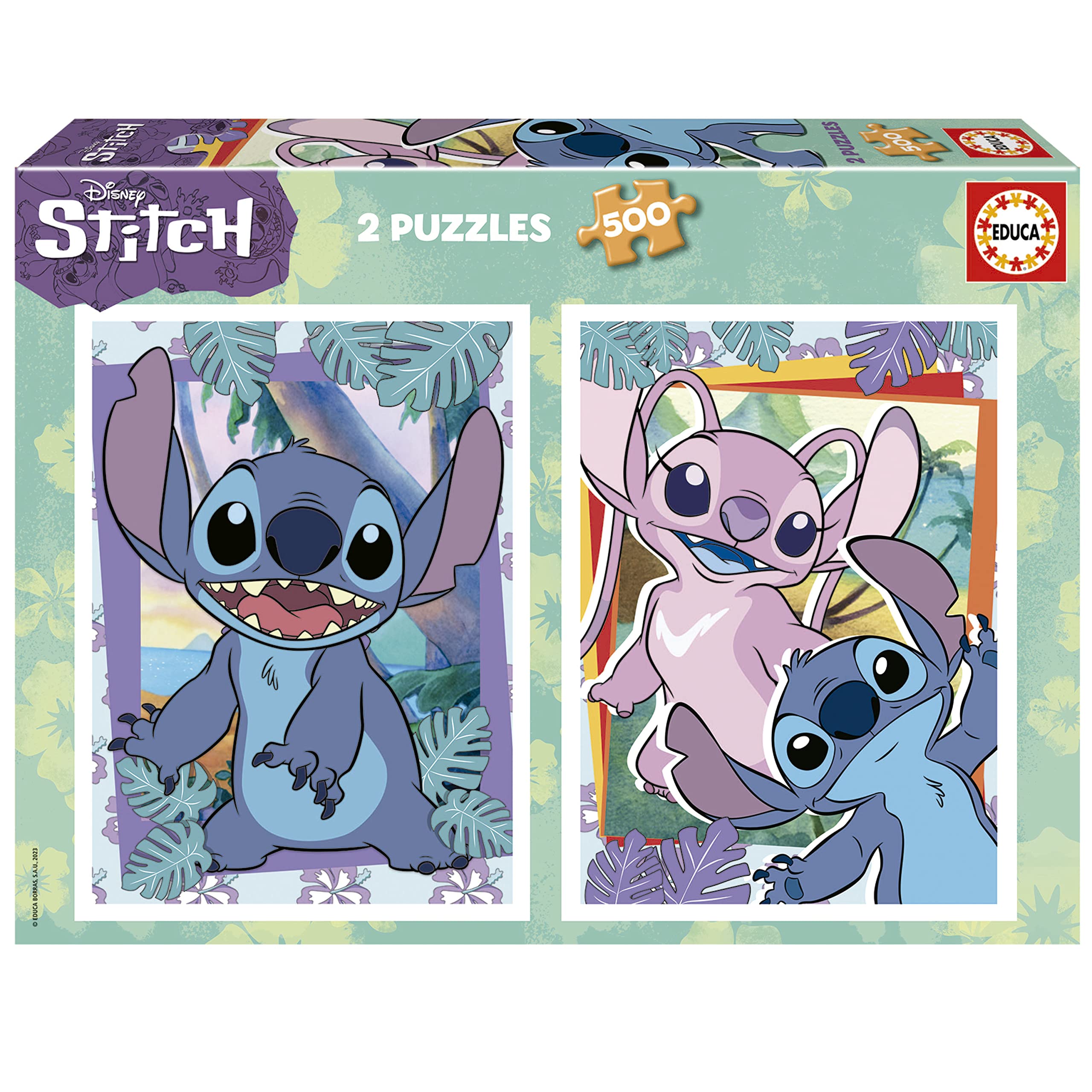 بسته شامل ۲ پازل با ۵۰۰ قطعه هر کدام و تصویر Stitch. اندازه: ۳۴ × ۴۸ سانتی‌متر. شامل پازل Cola Fix. برای سنین ۱۱سال به بالا (۱۹۷۳۲)