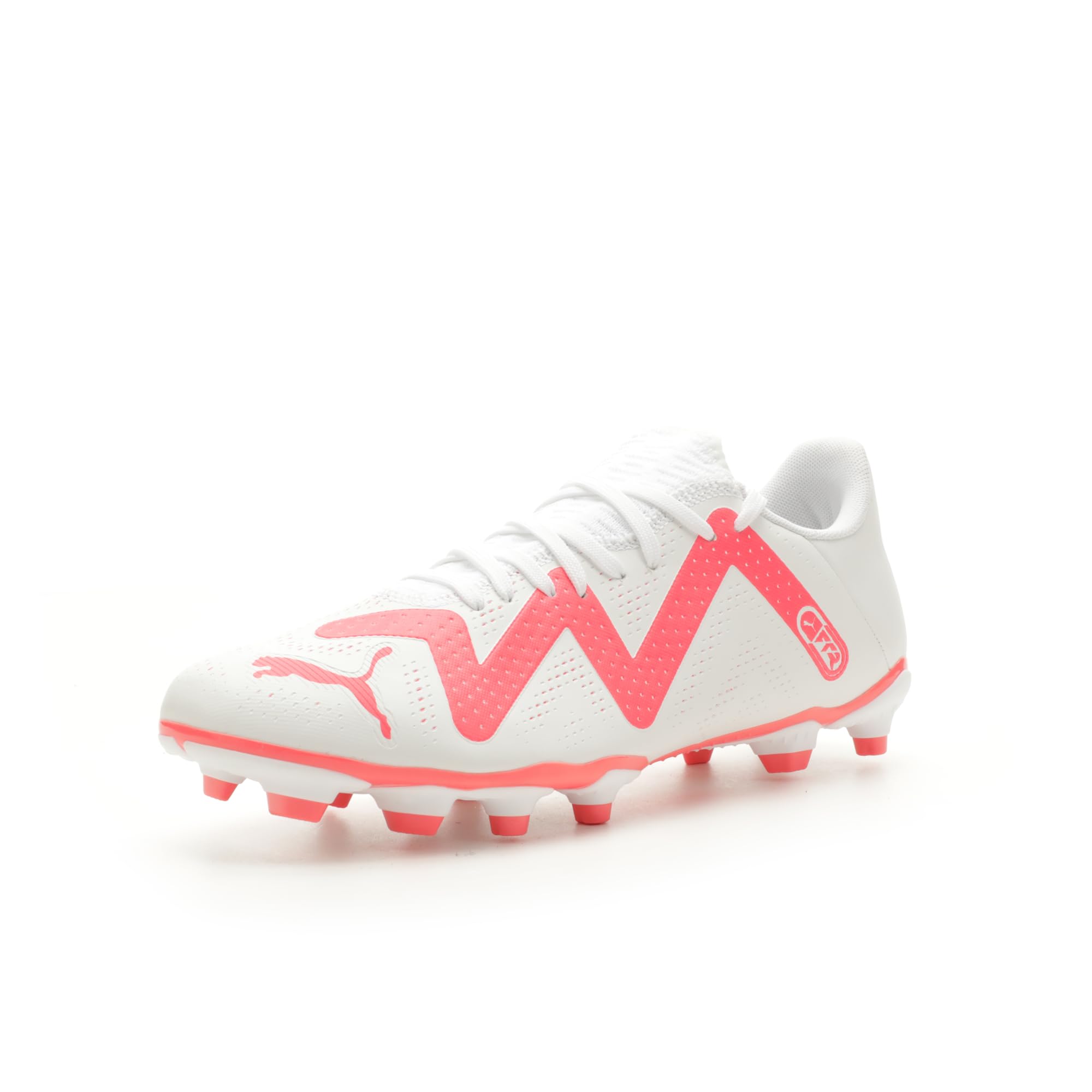 PUMA Future Play، کتانی مردانه مناسب زمین سخت/چمن مصنوعی، سایز 47 (EU)، رنگ Puma White / Fire Orchid