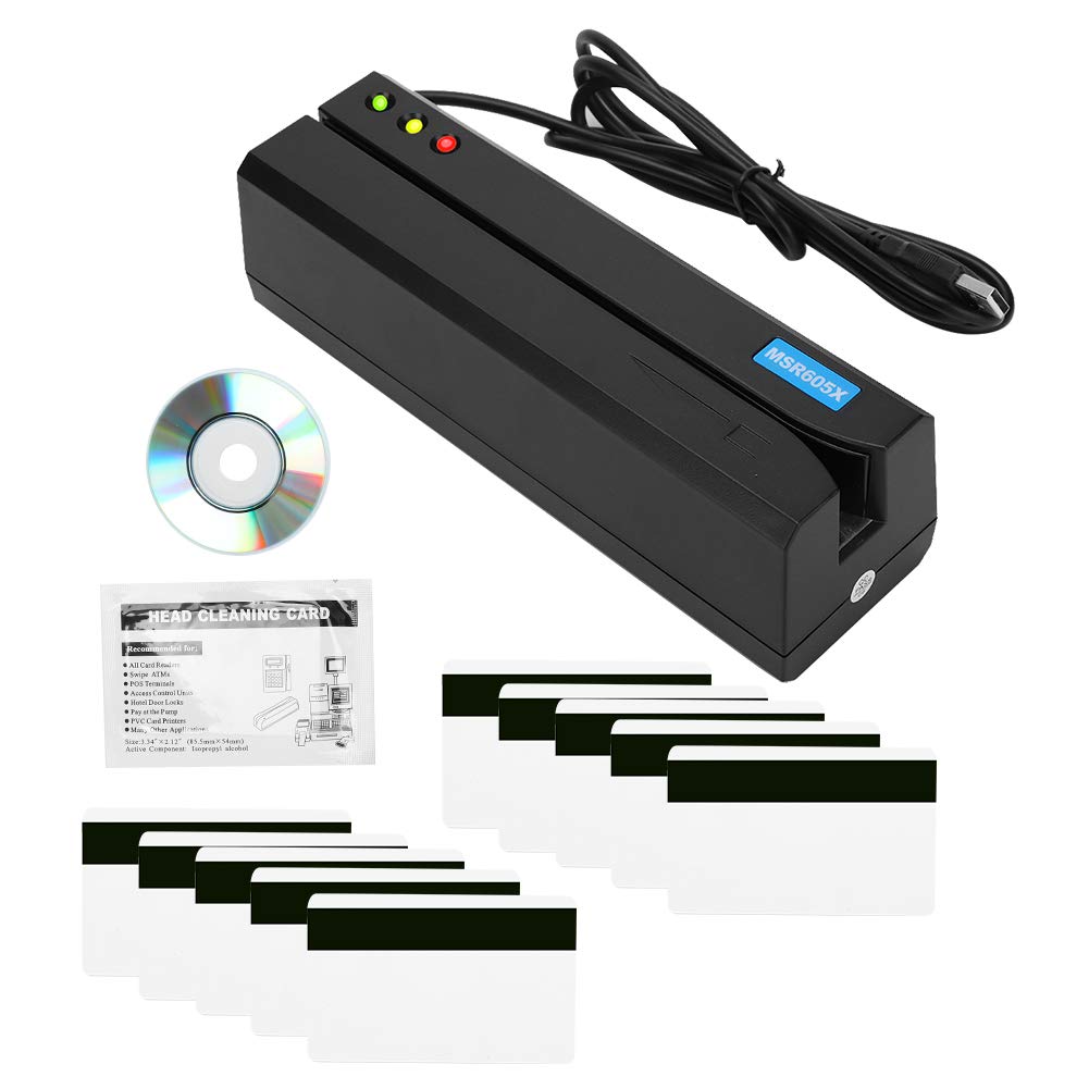 خواننده کارت نوار مغناطیسی، خواننده نوار مغناطیسی USB نویسنده خواننده کارت اعتباری برای دستگاه کارت اعتباری MSR605X نشانگر LED خواننده مینی نوار مغناطیسی