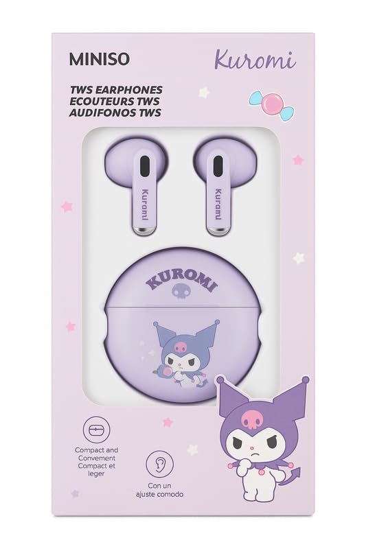 MINISO Kuromi Classic Series TWS Earphones XS66 (Purple) - True Wireless Earbuds