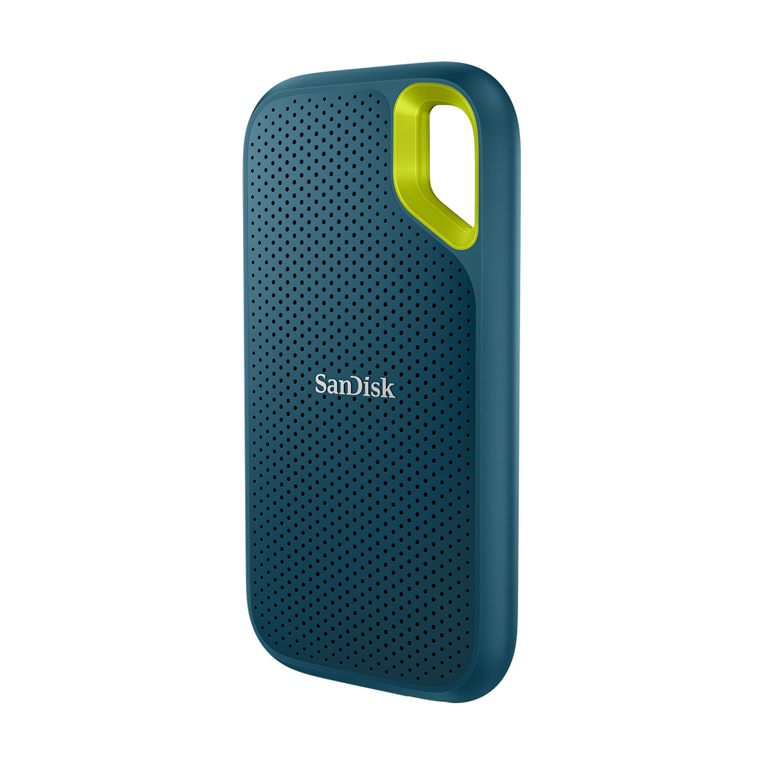 SanDisk Extreme Portable 4TB، با سرعت خواندن 1050MB/s، سرعت نوشتن 1000MB/s، محافظت در برابر سقوط تا 3 متر، مقاومت در برابر آب و گرد و غبار با استاندارد IP65، رمزگذاری سخت‌افزاری، سازگار با کامپیوتر، مک و اسمارت‌فون‌های دارای پورت TypeC، حافظه خارجی اس‌اس‌دی، رنگ مونتری / آبی 4 ترابایت
