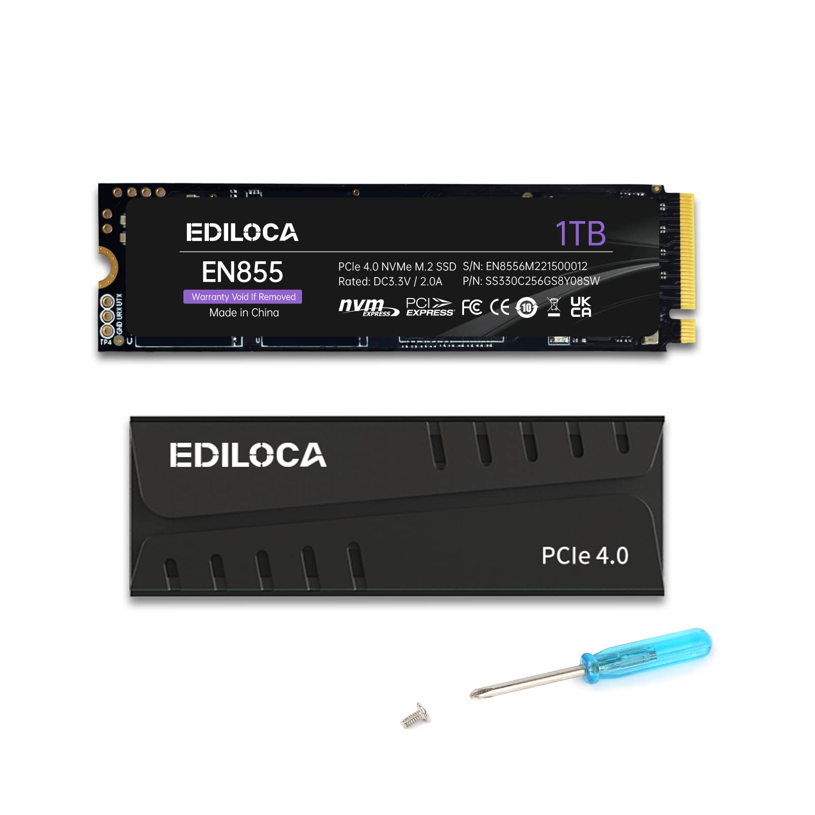 اس اس‌دی بازی داخلی بدون محدودیت یک ترابایت PCIe Gen4 با سینک حرارتی، تا 7400 مگابایت بر ثانیه، NVMe M.2 2280، فلش 3بعدی TLC NAND، دیسک جامد، پیکربندی کردن حافظه نهان DRAM، سازگار با پلی‌استیشن 5 و کامپیوتر