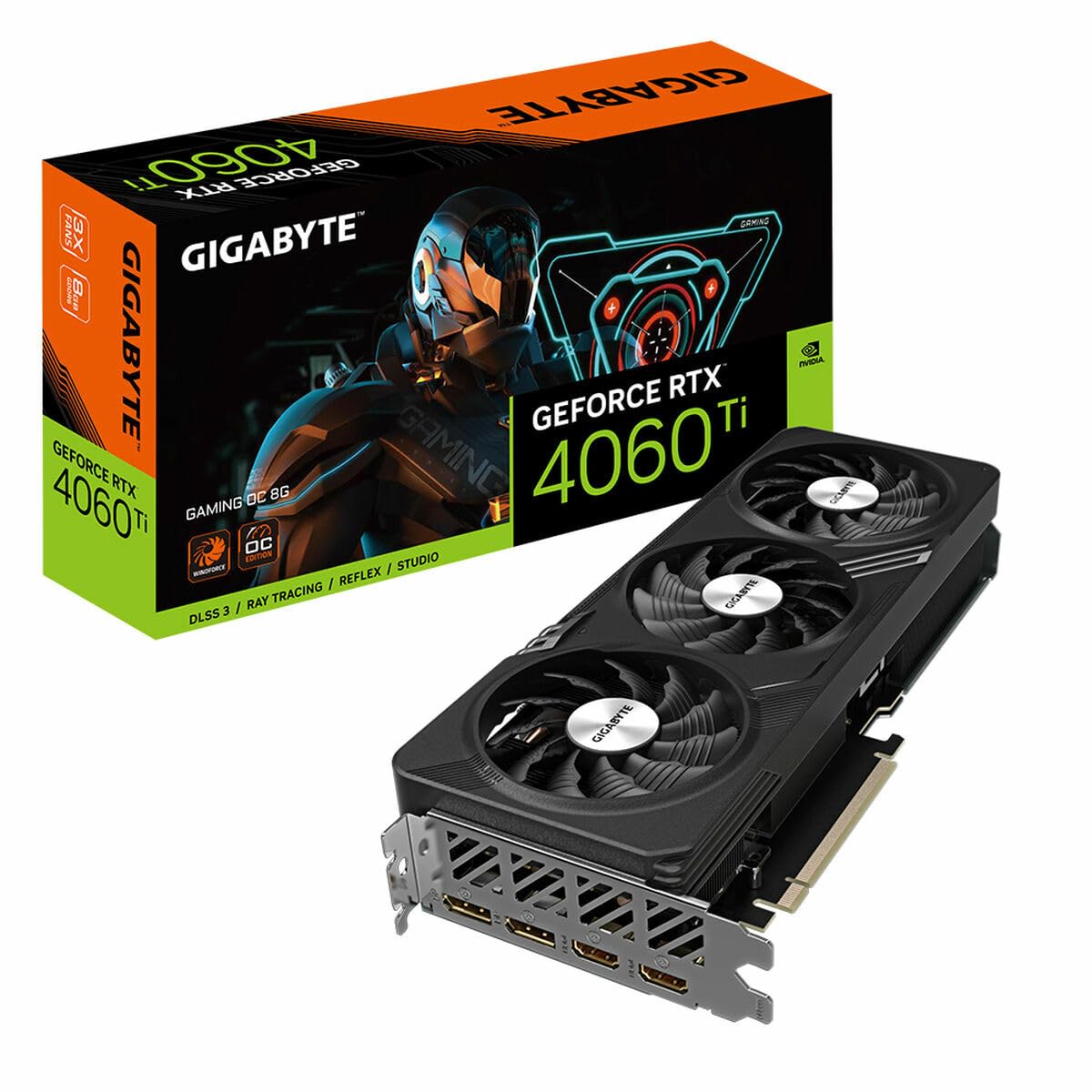 کارت گرافیک Gigabyte GeForce RTX 4060 TI GAMING OC 8GB - 8GB GDDR6 18Gbps 128bit، PCI-E 4.0، 2x DisplayPort 1.4، 2x HDMI 2.1a، NVIDIA DLSS 3، پشتیبانی از 4K، ساختار Ada Lovelace Arch، GV-N406TGAMING