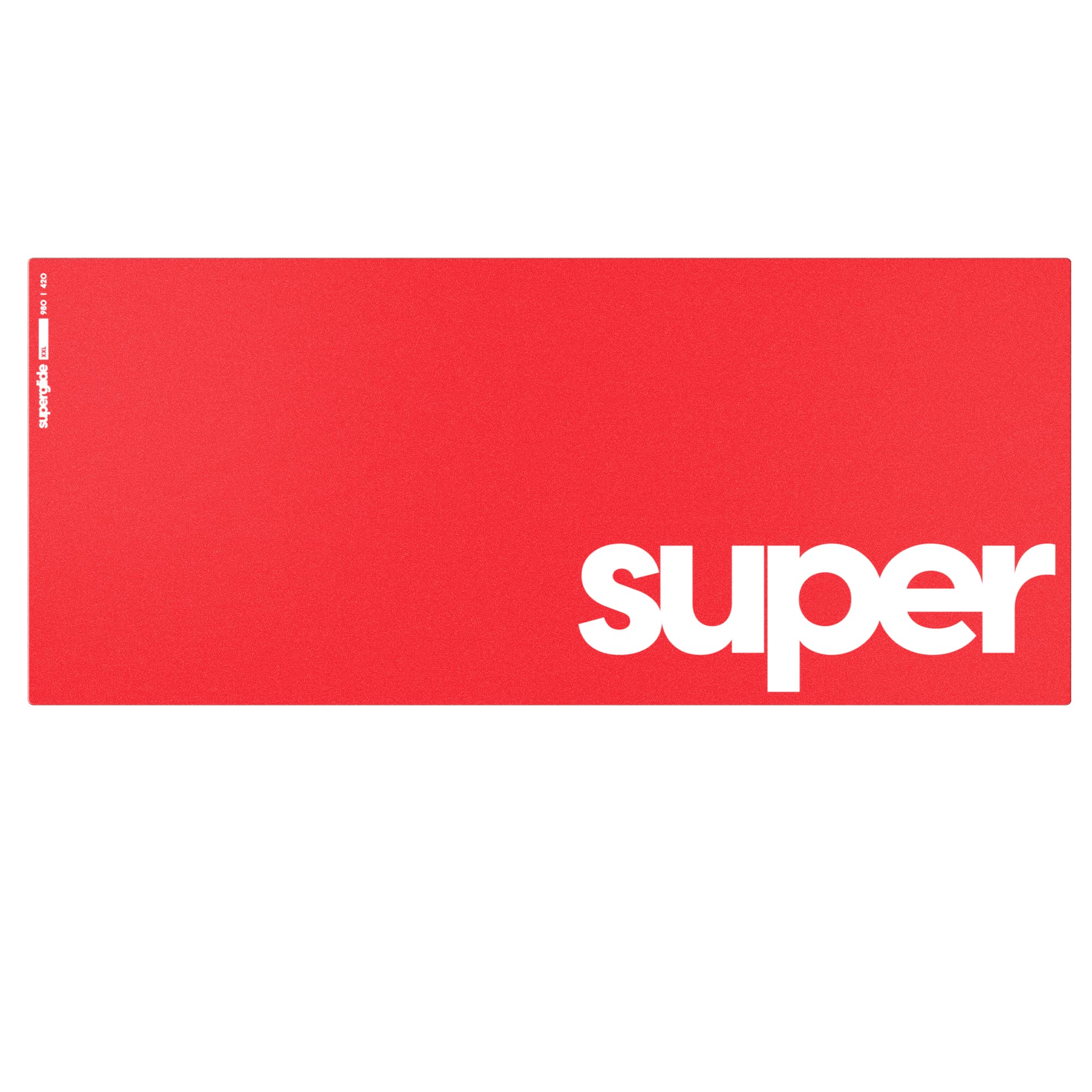 صفحه موس شیشه‌ای پریمیوم Superglide از Pulsar Gaming Gears - سطح شیشه‌ای ALUMINO-سیلیکات ضد لغزش با پایه کاملاً قالب شده از جنس لاستیک سیلیکون با تراکم بالا 38.5 اینچ در 16.5 اینچ (اندازه XXL، رنگ قرمز)