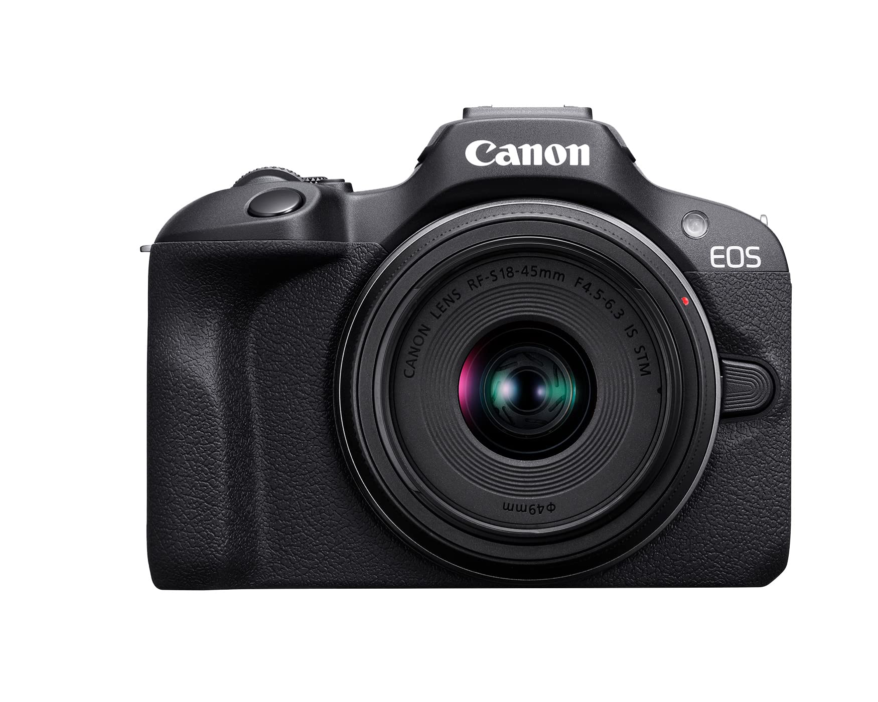 دوربین بدون آینه کنون EOS R100 با لنز RF-S18-45 میلیمتر F4.5-6.3 STM و RF-S55-210 میلیمتر F5-7.1 STM، مونت RF، 24.1 مگاپیکسل، عکاسی پی‌اِس مداوم، فیلم Full HD، 4K، سبک، Wi-Fi، ایجاد محتوا