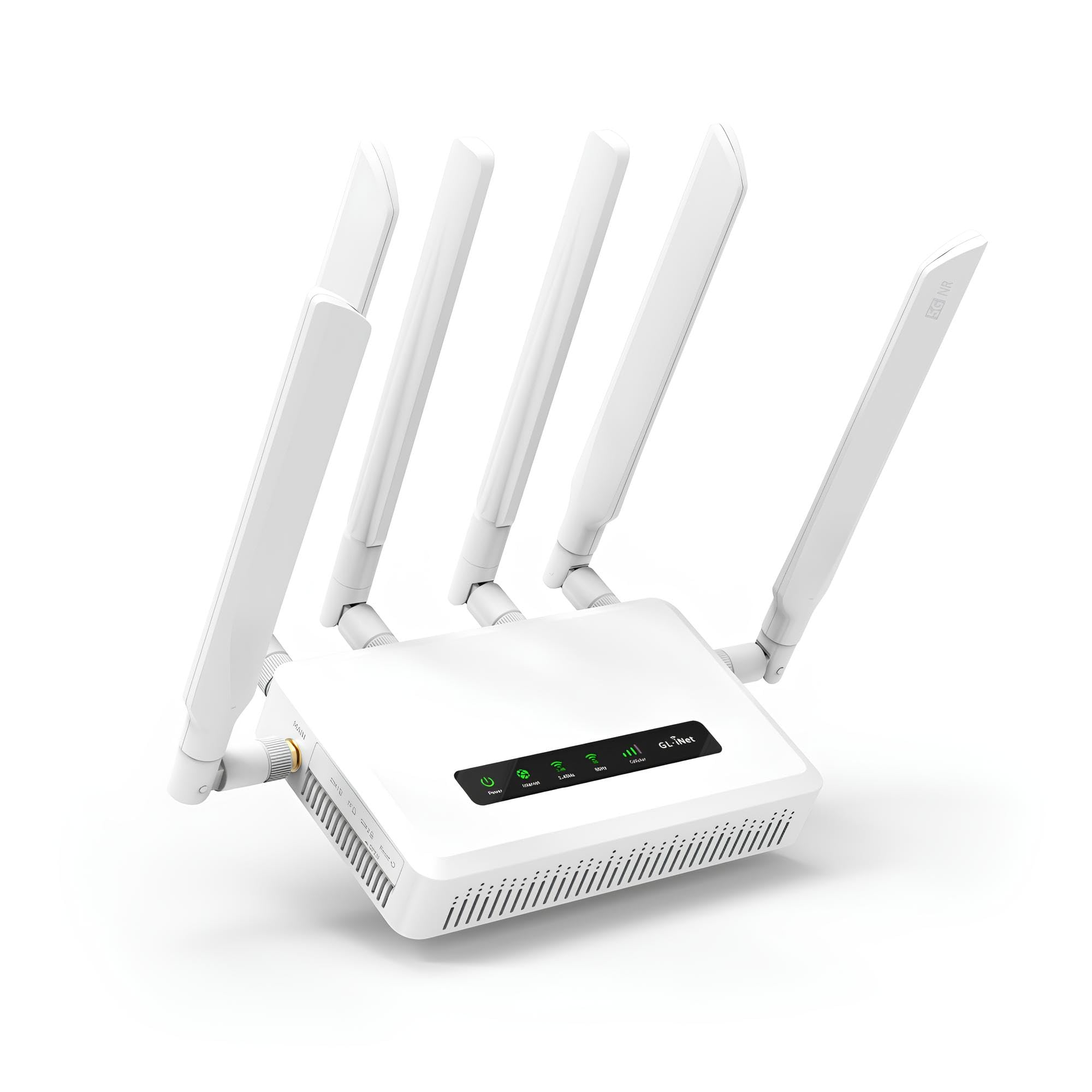 GL.iNet GL-X3000 (اسپیتز AX) روتر دروازه سلولی 5G NR AX3000، وای فای 6، آنتن‌های قابل جداشدن، دو سیم کارت، RV، مجوز دستگاه IoT تی‌موبایل و ای‌تی‌اندتی تأیید شده