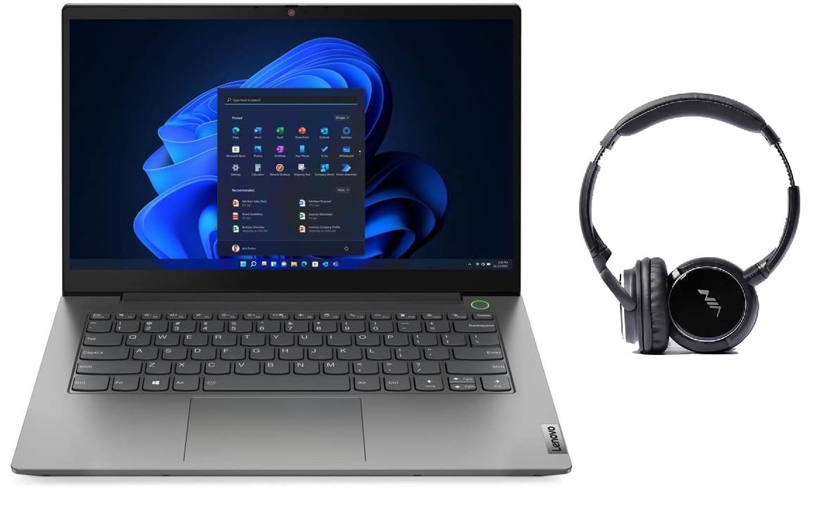 لپ‌تاپ تجاری لنوو ThinkBook 14 Gen 6 با نمایشگر ضد درخشش 14 اینچی FHD Core i7-13700H نسل 13 ام، 40 گیگابایت رم، 2 ترابایت حافظه داخلی SSD، گرافیک Intel Iris Xe، ویندوز 11 پروفشنال رنگ خاکستری همراه با هدست بلوتوث رایگان (ارتقا شده)