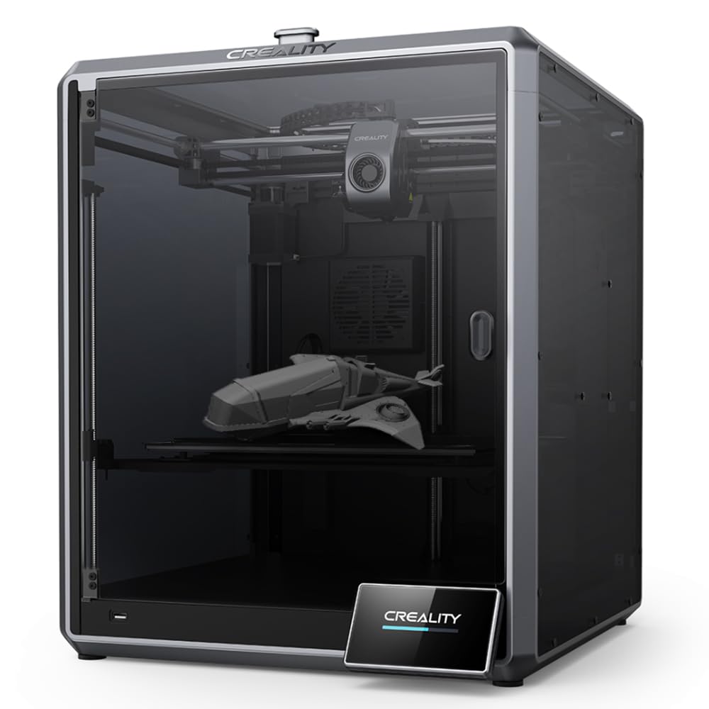 چاپگر سه‌بعدی Creality K1 Max با قابلیت هوش مصنوعی، سرعت چاپ 600 میلیمتر بر ثانیه و شتاب 20000 میلیمتر بر ثانیه مربع، ساختار Core XY و حجم چاپ بزرگ 11.81*11.81*11.81 اینچ، سطح بندی خودکار، اکسترودر دو چرخ دنده‌ای با حجم چاپ 11.81*11.81*11.81 اینچ است.