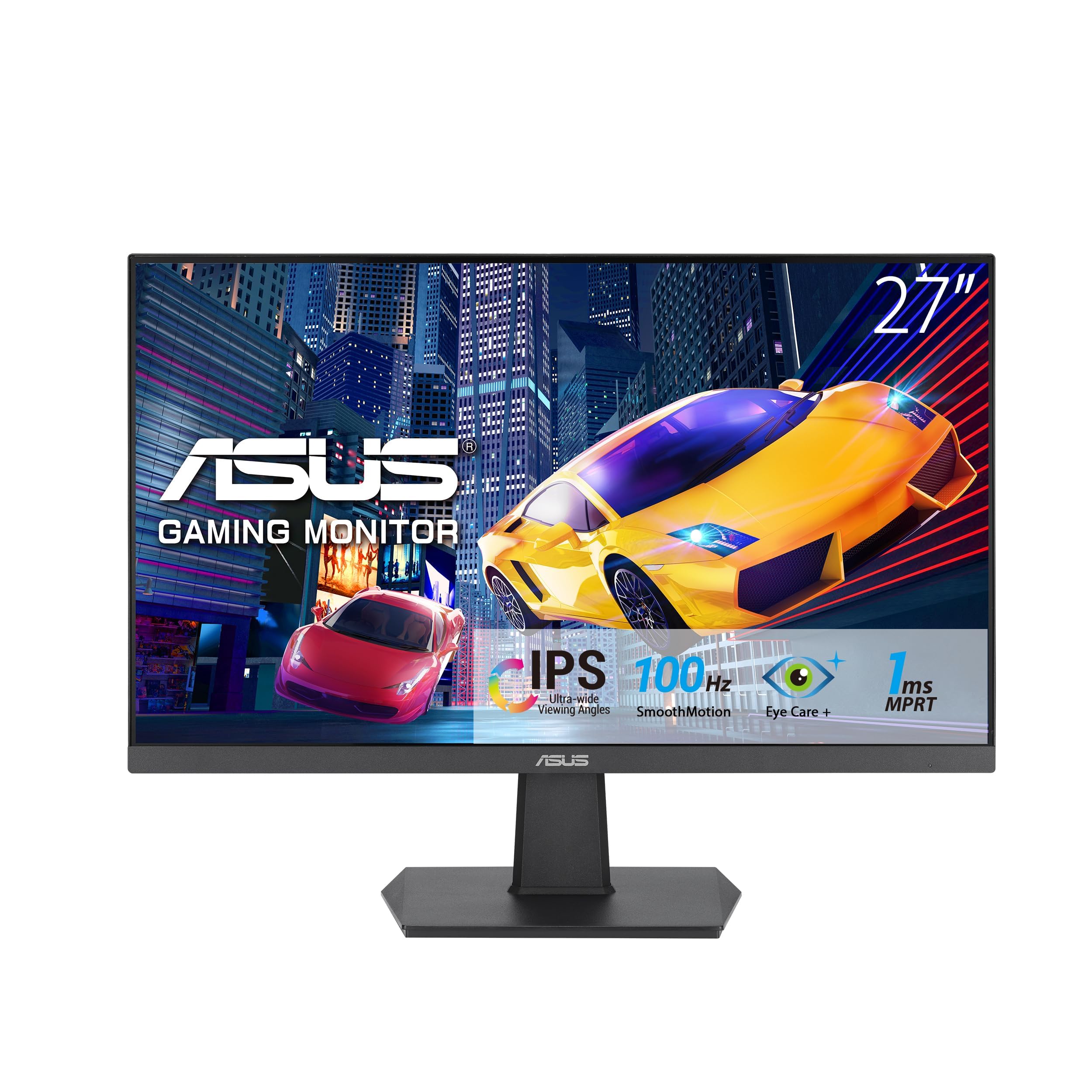 ASUS VA27EHF Eye Care Gaming Monitor - مانیتور 27 اینچی، IPS، Full HD، بدون قاب، 100Hz، Adaptive-Sync، 1ms MPRT، HDMI، نور آبی کم، بدون وزوز، قابل نصب بر روی دیوار IPS 27 اینچی 100Hz