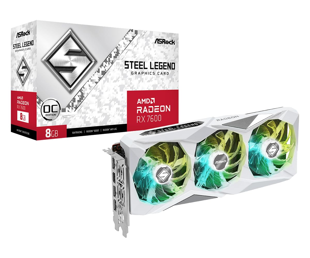 ASRock Radeon RX 7600 Steel Legend 8GO OC 8GB RX 7600 Steel Legend 8GB

ASRock Radeon RX 7600 Steel Legend 8GO OC 8GB: ASRock Radeon RX 7600 Steel Legend 8GO با حافظه 8 گیگابایت و قابلیت اورکلاکینگ

RX 7600 Steel Legend 8GB: RX 7600 Steel Legend با حافظه 8 گیگابایت