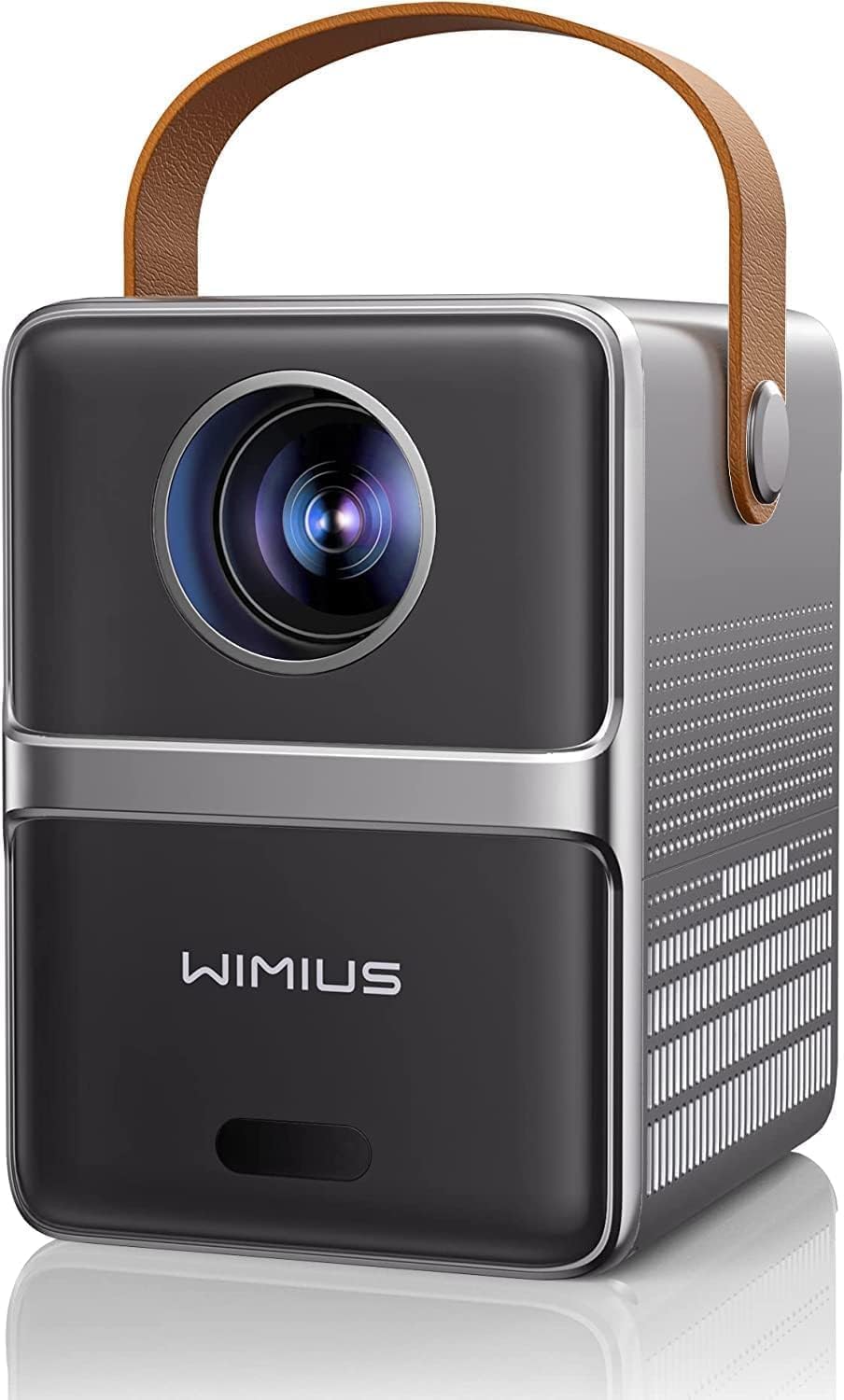 ویمیوس [تمرکز الکتریکی] پروژکتور کوچک با WiFi 5G و بلوتوث، پروژکتور خارجی 1080P، پروژکتور قابل حمل فیلم، صفحه 300 اینچی، سازگار با iOS/Android/TV Stick/HDMI/PS5 5.3IN*4.0IN*6.1IN. خاکستری