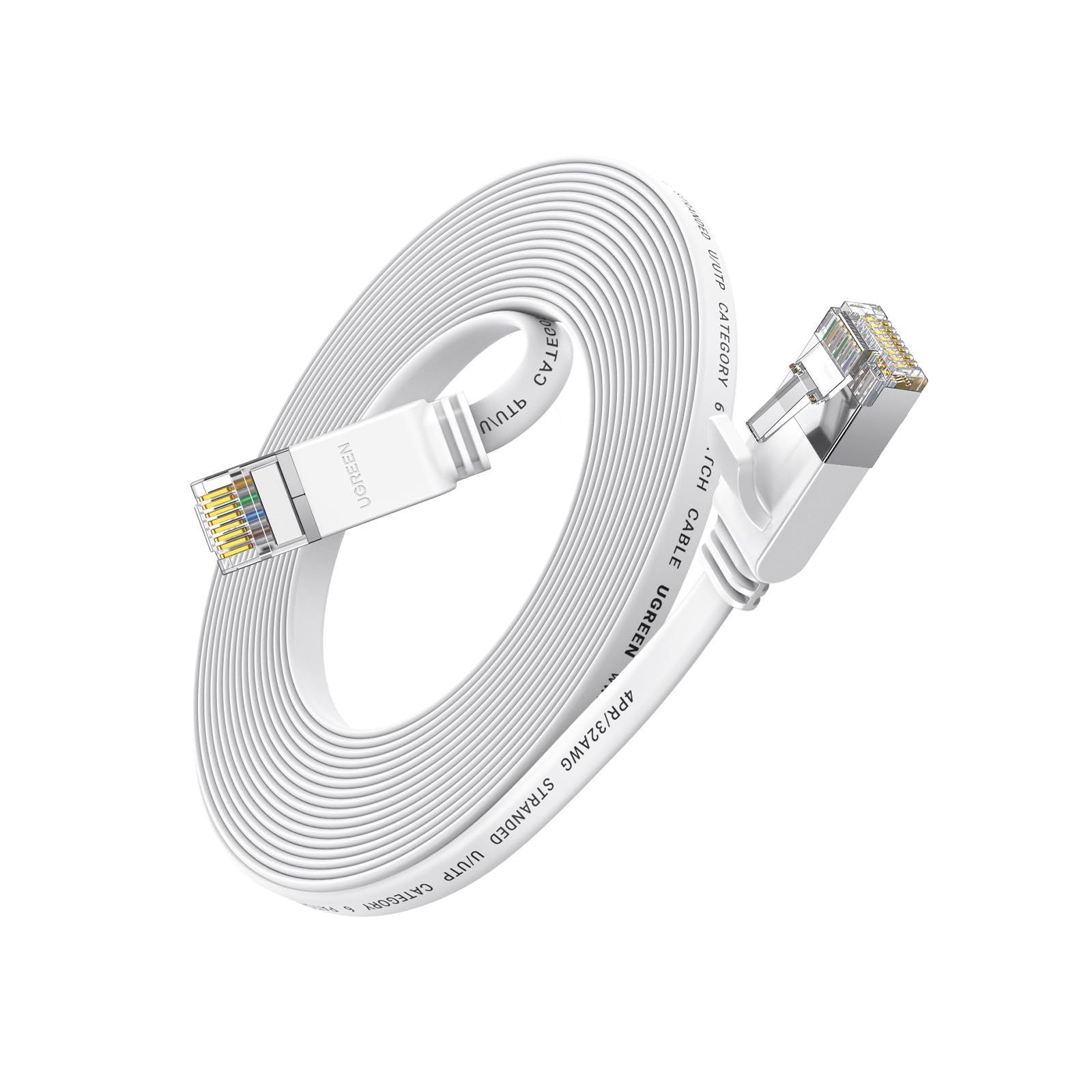 کابل اترنت UGREEN Cat6 10M شبکه پهن گیگابیتی با سرعت بالا 1000 مگابیت بر ثانیه، با پوشش محافظ شده، مناسب برای لپتاپ، کامپیوتر شخصی، پلی‌استیشن 5، پلی‌استیشن 4، تلویزیون، مودم، روتر، هاب و سوئیچ