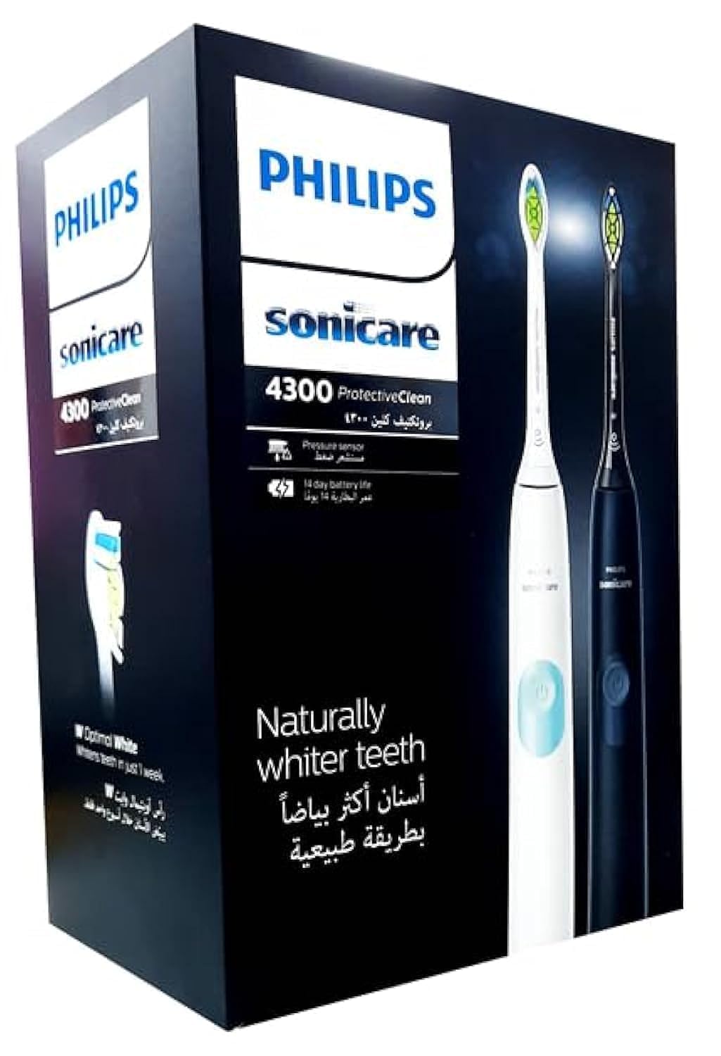 مجموعه دوتایی PHILIPS SONICARE Protective Clean HX6450/05، تأیید شده با 3 پین یو.ای.ای.