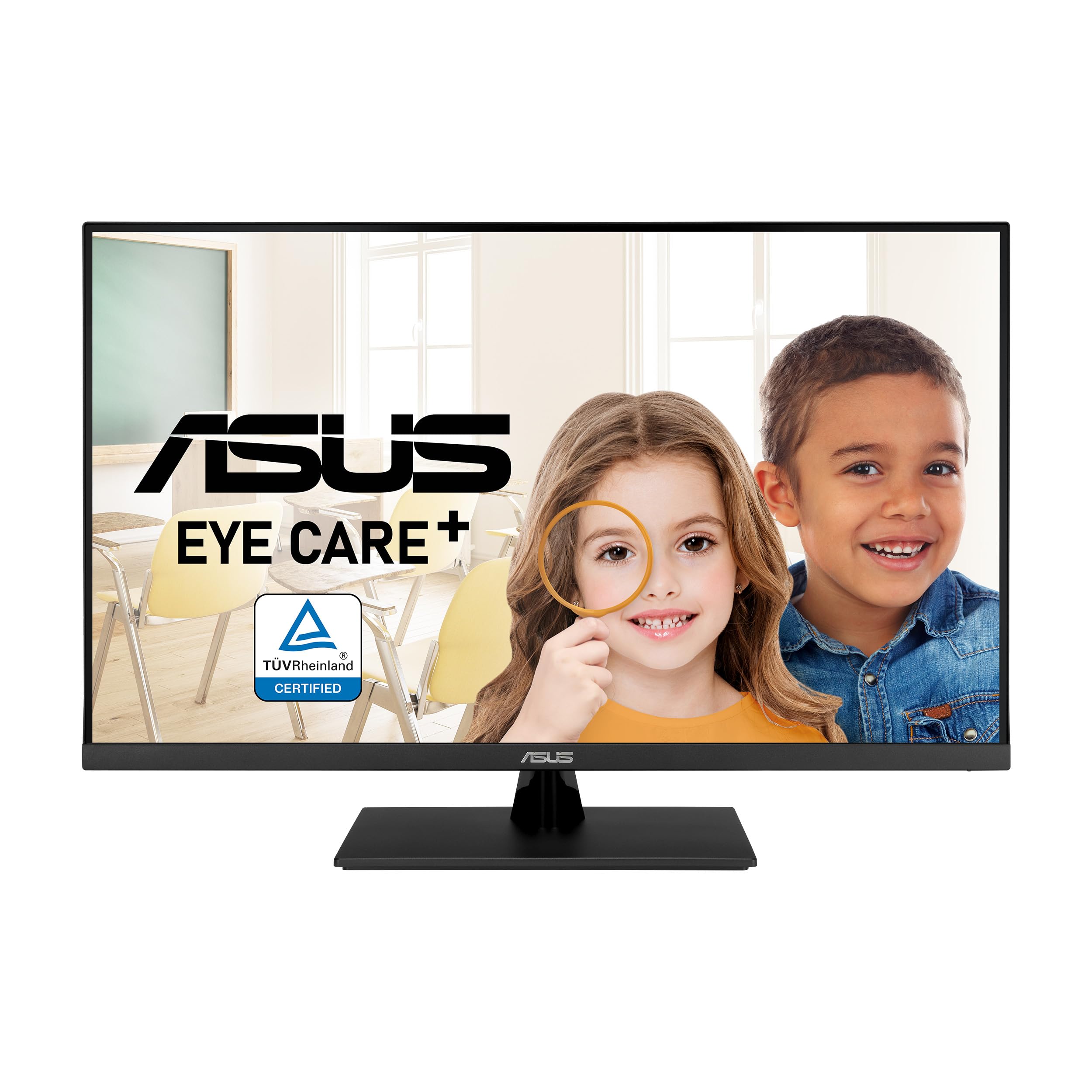 مانیتور ASUS 31.5 اینچ 4K HDR Eye Care (VP327Q) - UHD (3840 × 2160)، 99٪ sRGB، HDR-10، Adaptive-Sync، بلندگوها، DisplayPort، HDMI، بدون چشمک زدن، فیلتر نور آبی، قابل نصب بر روی VESA، سیاه 32 اینچ 4K Adaptive-Sync HDR10