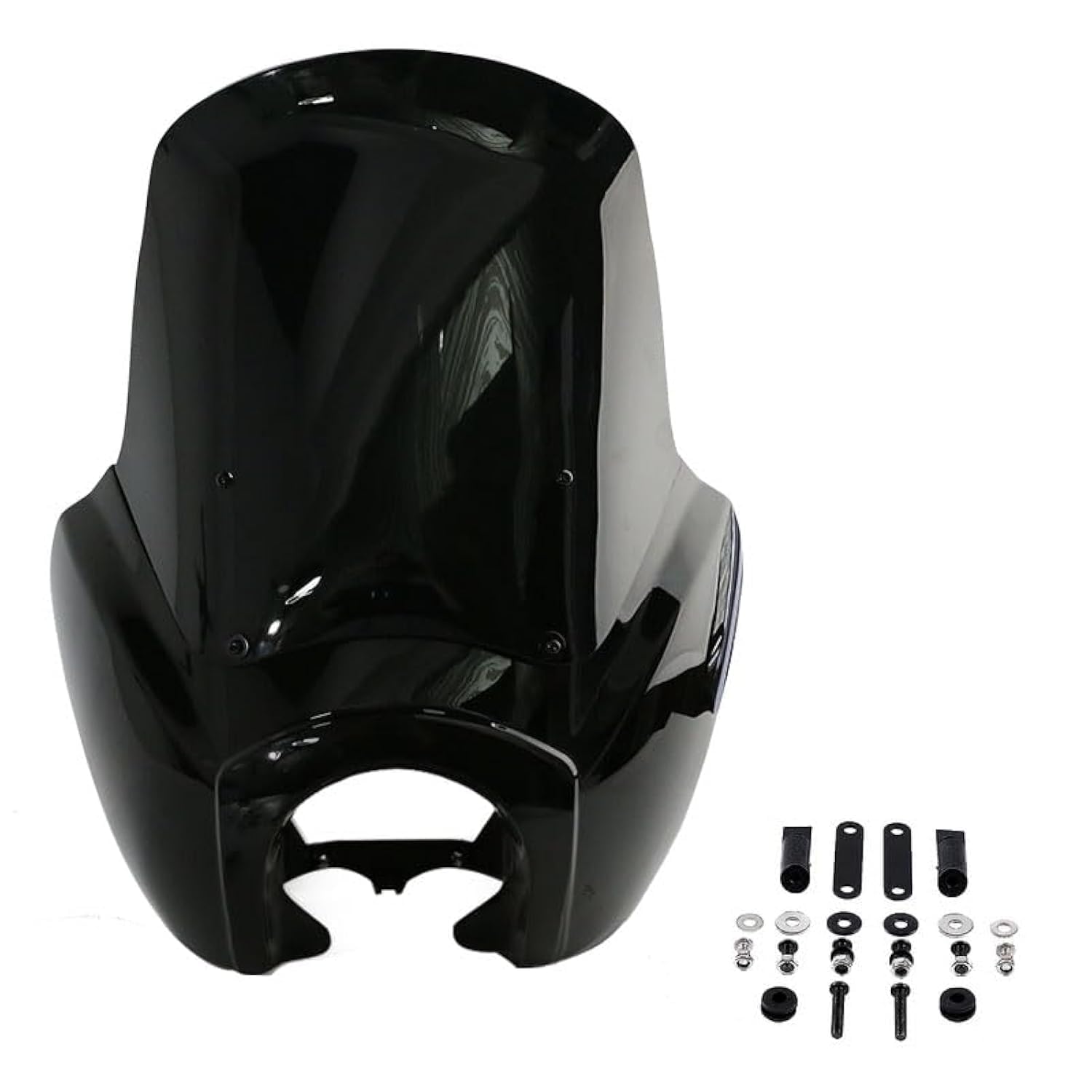 کاور فرمان سرپیچ پیس واکر با شیشه ۱۵ اینچی و ست سبک باشگاه برای  Harley-Davidson Super Glide T-Sport FXDXT، FXR برای Dyna (رنگ سیاه تاریک)