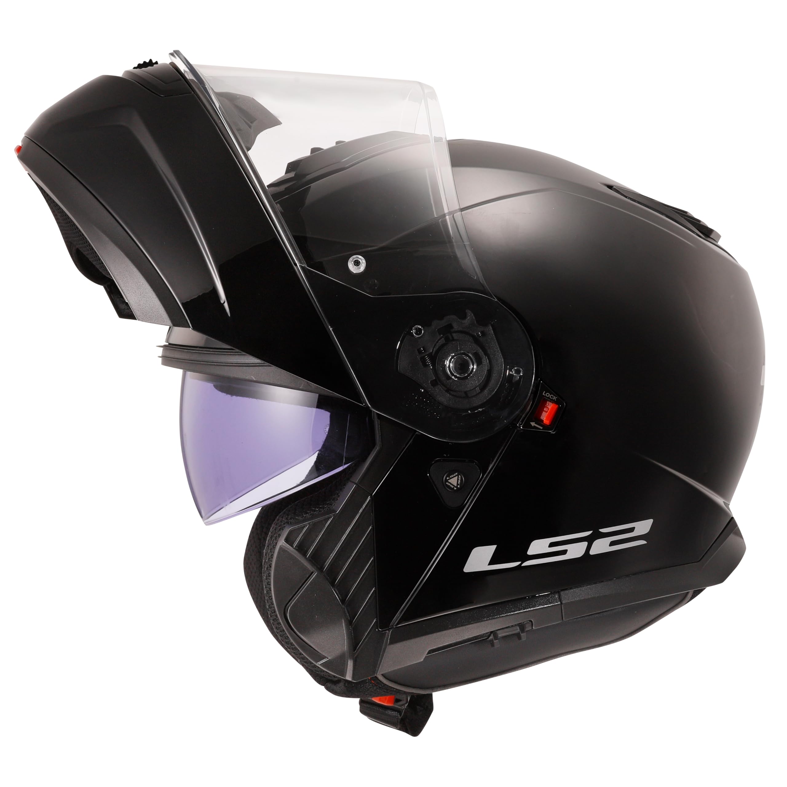 کیسه LS2 Strobe II FF908 مشکی مات | Vizier هلدر | رچت | پلی کربنات | مناسب برای موپد / موتورسیکلت XL