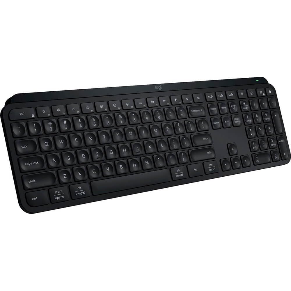کیبورد بی‌سیم اسکیسوری Logitech MX Keys S پیشرفته با کلیدهای دارای نور پس زمینه - مشکی