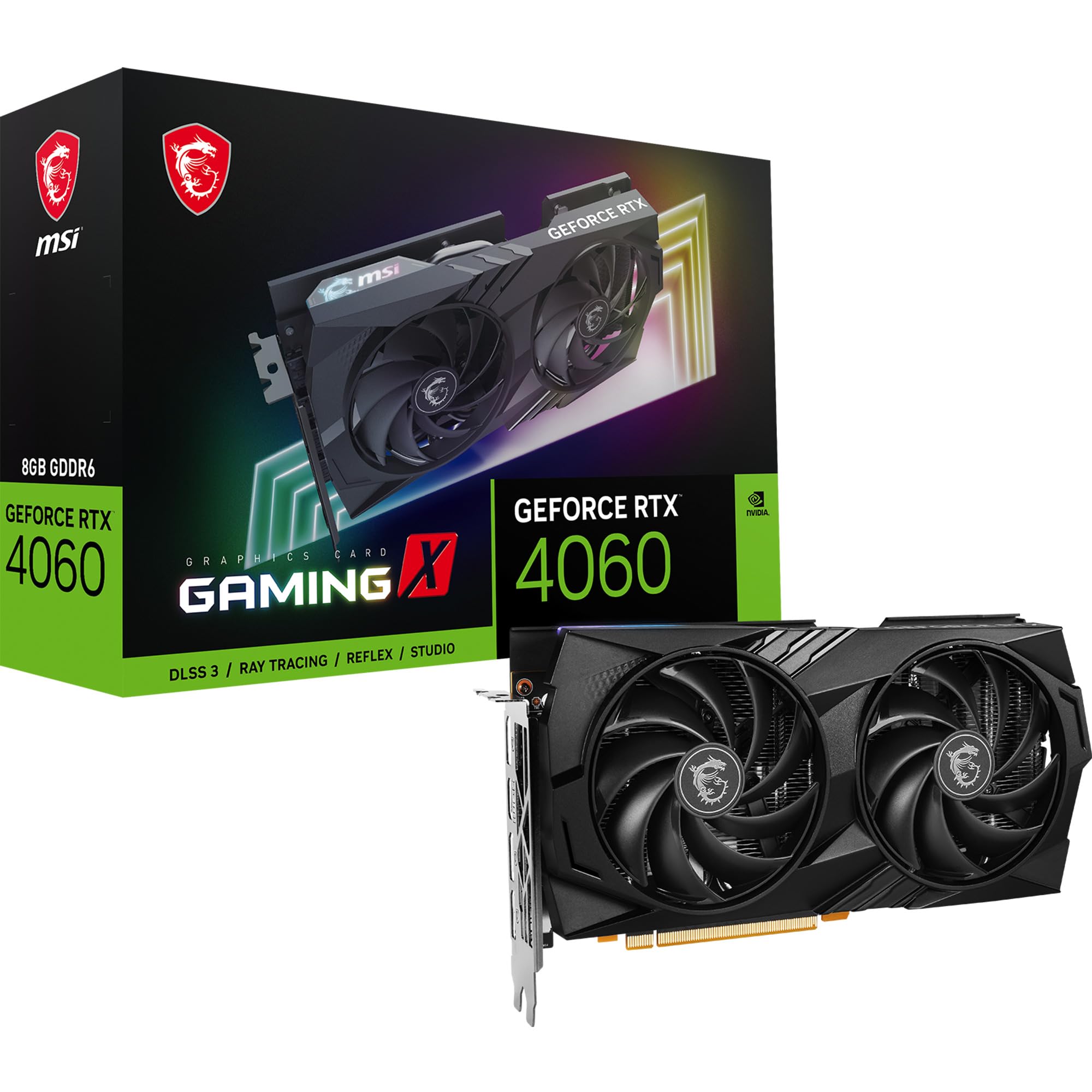 MSI GeForce RTX 4060 GAMING X 8G NVIDIA 8 GB GDDR6 DLSS 3