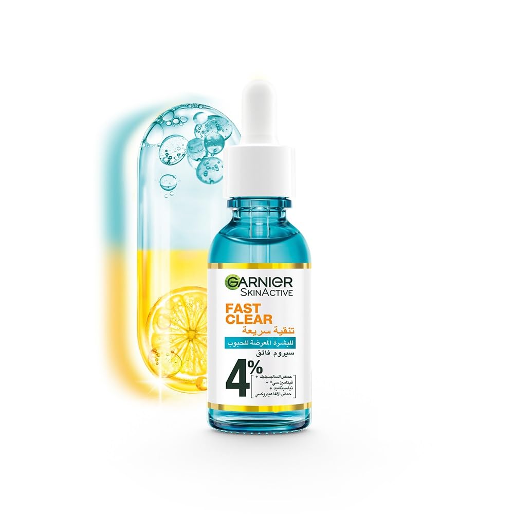 سرم صورت تقویت کننده Garnier Skinactive Fast Clear با اسید سالیسیلیک، ۳۰ میلی لیتر