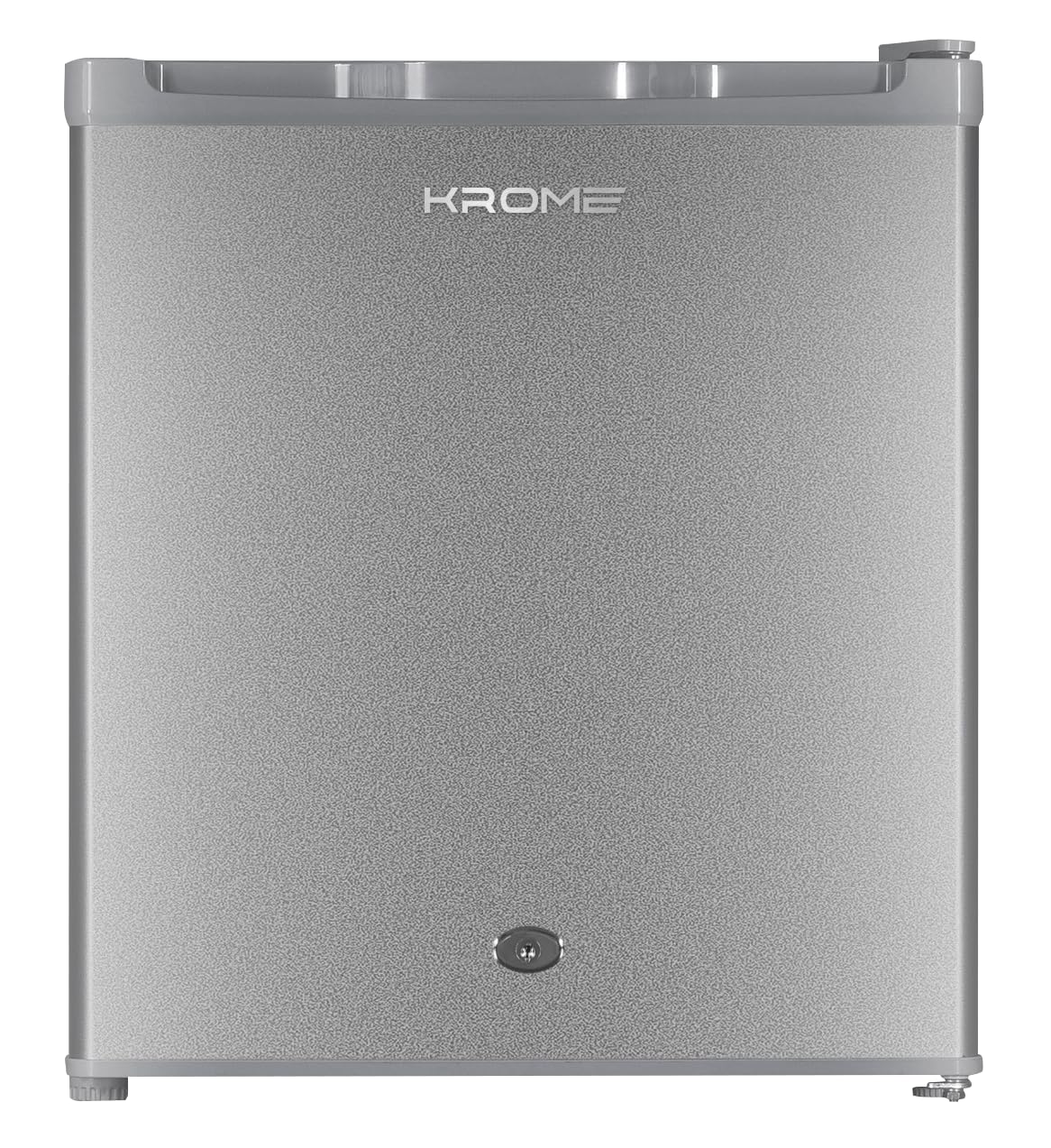 یخچال کوچک KROME 60 لیتر، درب تک، کلاس انرژی A+، درب قابل برگشت، یخچال کوچک مناسب برای آشپزخانه، اتاق خواب، دفتر کار و مینی بار، رنگ INOX، گارانتی 5 ساله برای کمپرسور - مدل KR-RDC60H