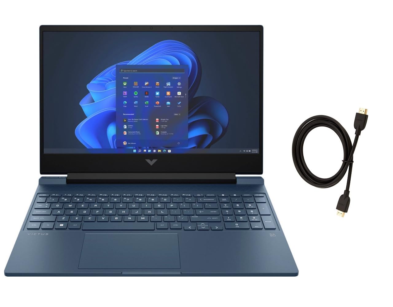 لپ تاپ بازی حرفه‌ای پریمیوم HP Victus 15.6 اینچ با صفحه نمایش 144Hz FHD IPS | پردازنده Intel Core i5-13420H نسل 13 | 16GB RAM | 1024GB SSD | کارت گرافیک NVIDIA GeForce RTX 3050 | صفحه کلید با نور پس‌زمینه | ویندوز ۱۱ هوم | باندل همراه با کابل HDMI