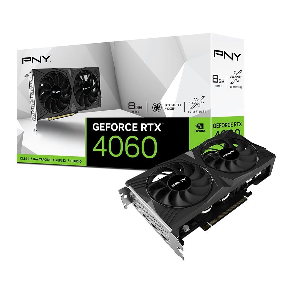 کارت گرافیک PNY GEFORCE RTX™ 4060 8GB VERTO Dual Fan Edition با تکنولوژی DLSS 3 و دو فن RTX 4060