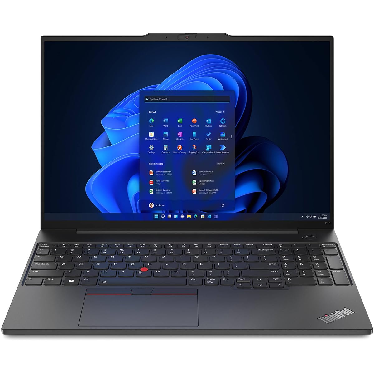 لپ تاپ 16 اینچی لنوو ThinkPad E16 Gen 1 21JN0073US - دقیقه‌نامه WUXGA - ۱۹۲۰ x ۱۲۰۰ - اینتل کور i7 نسل 13 i7-1355U ده هسته ای (10 هسته) ۱.۷۰ گیگاهرتز - کل ظرفیت حافظه RAM 16 گیگابایت - حافظه داخلی 8 گیگابایت - دیسک جامد 512 گیگابایت - گرافیت