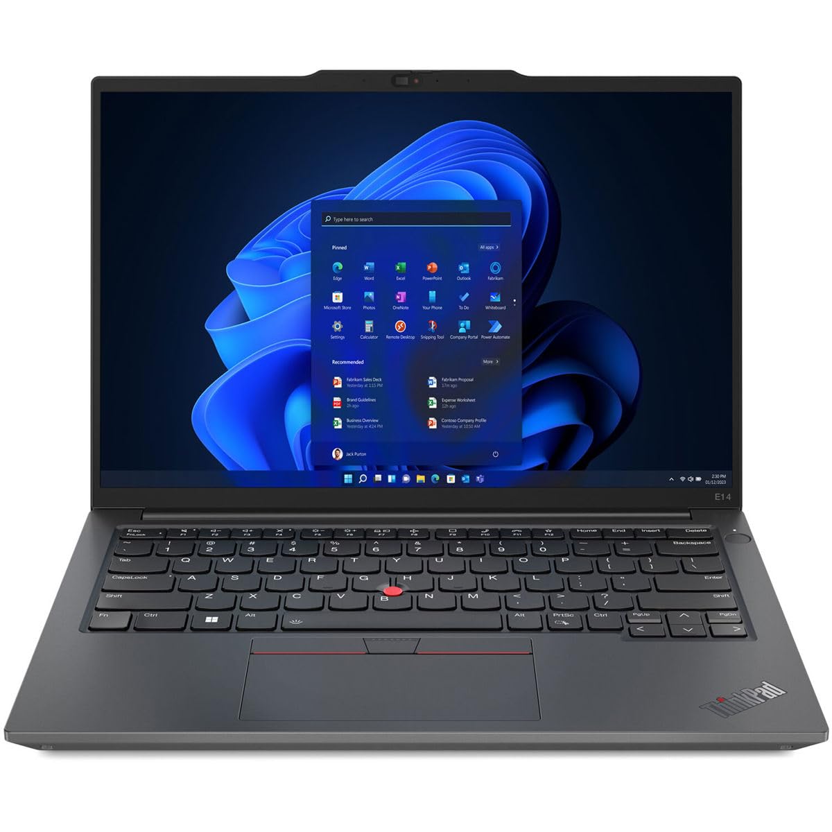 لپ تاپ تجاری لنوو ThinkPad E14 Gen 5 با نمایشگر 14 اینچی FHD 300Nits، پردازنده 13ThGen Core i7-13700، 16 گیگابایت رم، 1 ترابایت حافظه SSD، هدست بلوتوث لنوو، حسگر اثر انگشت، سیستم عامل ویندوز 11 Pro - رنگ مشکی