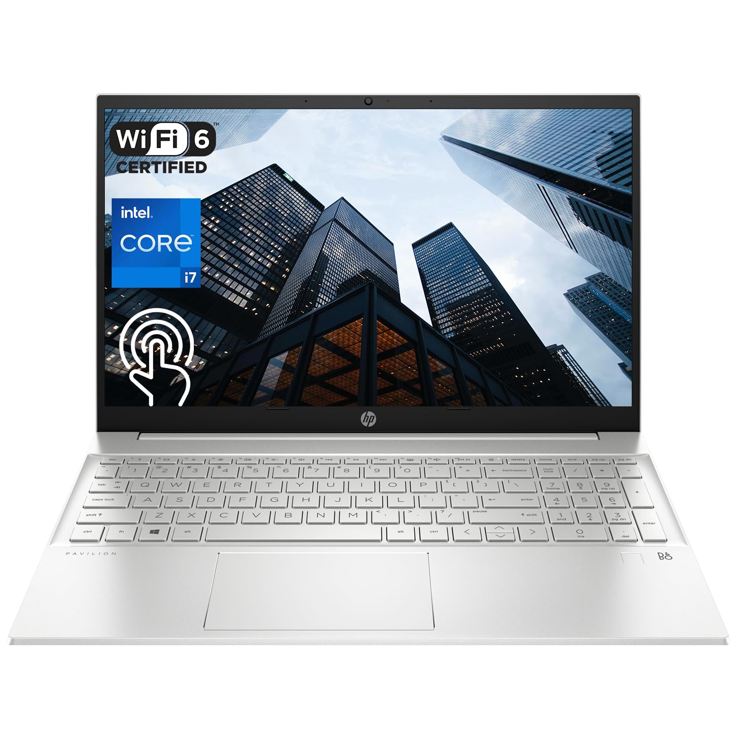 لپ تاپ تجاری پرچمدار HP Pavilion 2023، صفحه نمایش لمسی FHD 15.6 اینچ، پردازنده Intel Core i7-1355U نسل 13، 64 گیگابایت رم، 1 ترابایت حافظه داخلی SSD PCIe، وب‌کم، خواننده اثر انگشت، صفحه کلید با نور پس زمینه، Wi-Fi 6، Windows 11 Pro، نقره‌ای (ارتقا یافته)