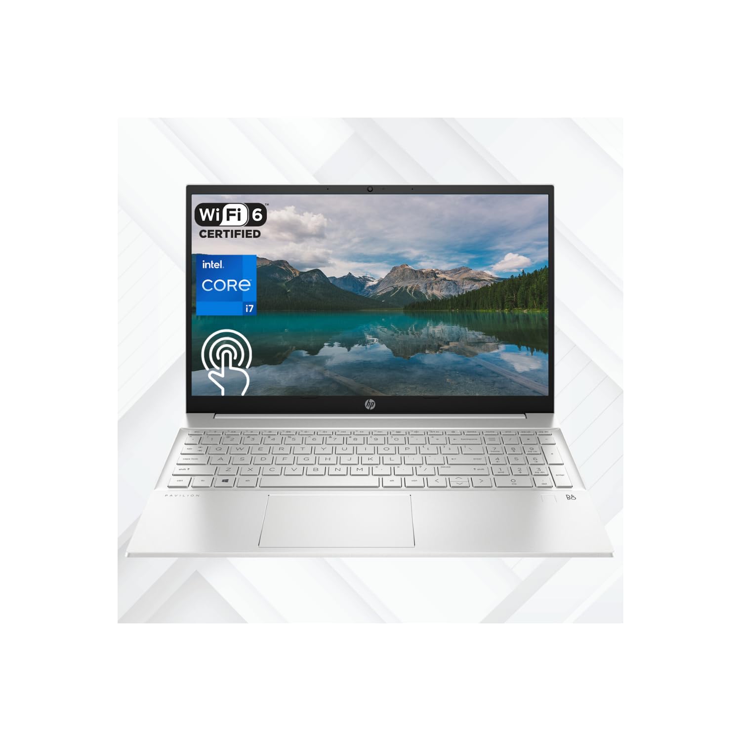 لپ تاپ HP Pavilion جدیدترین مدل 2023، صفحه نمایش لمسی FHD 15.6 اینچ، پردازنده Intel Core i7-1355U نسل 13، 64 گیگابایت رم، 2 ترابایت حافظه داخلی SSD PCIe، وبکم، خواننده اثر انگشت، صفحه کلید با نور پس زمینه، Wi-Fi 6، Windows 11 Home، رنگ نقره ای