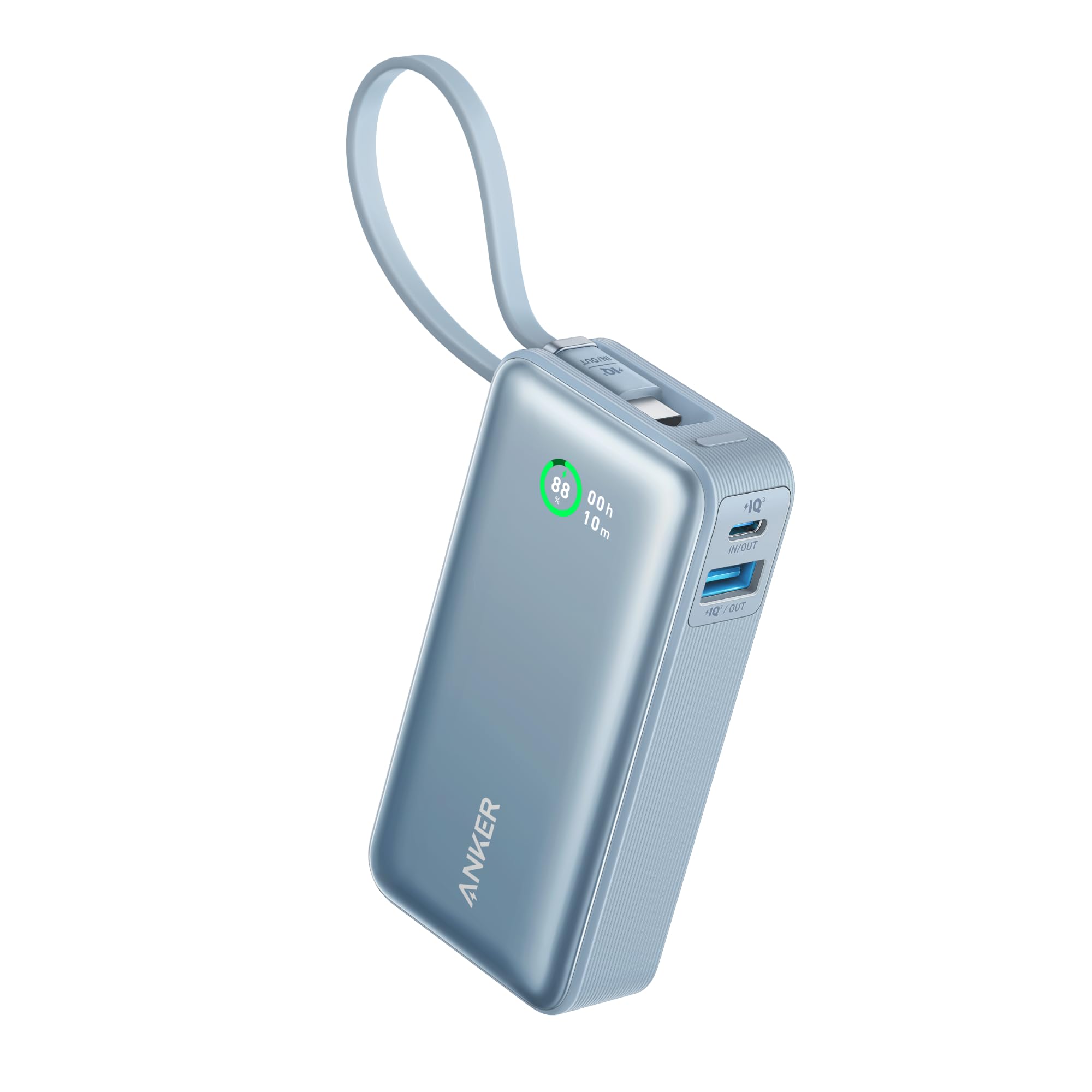 پاور بانک Anker Nano، شارژر قابل حمل 10،000 میلی‌آمپر با کابل USB-C داخلی، شارژدهی 30 وات، خروجی حداکثر 30 وات با پورت USB-C و A، برای سری iPhone 17/16، MacBook، Galaxy، AirPods و ...

رنگ آبی