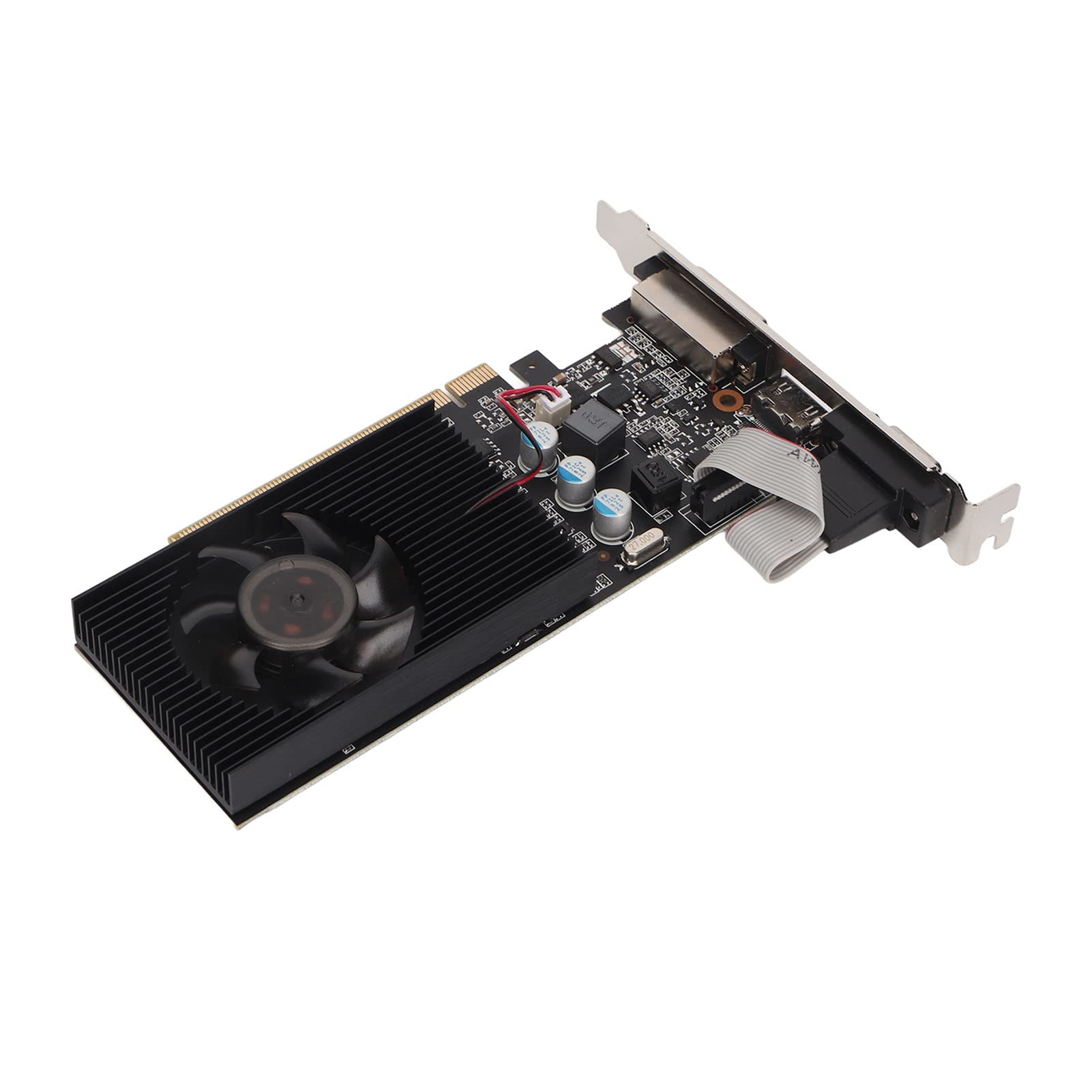 کارت گرافیک Goshyda GT 610 با حافظه 2 گیگابایت DDR3، پشتیبانی از DirectX 11، 64 بیت، یک فن، GPU کارت گرافیک بازی برای کامپیوتر PCI Express 2.0 VGA DVI (GT610 2GD3 64BI)