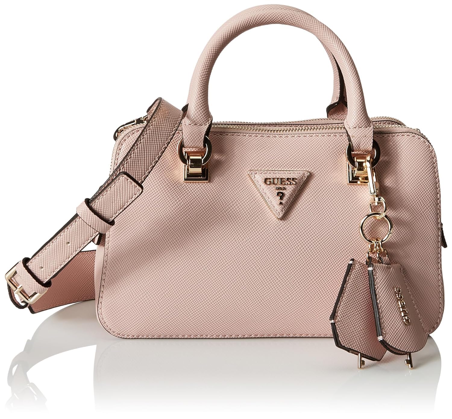 GUESS Brynlee Small وضعیت Satchel یک اندازه رزشود