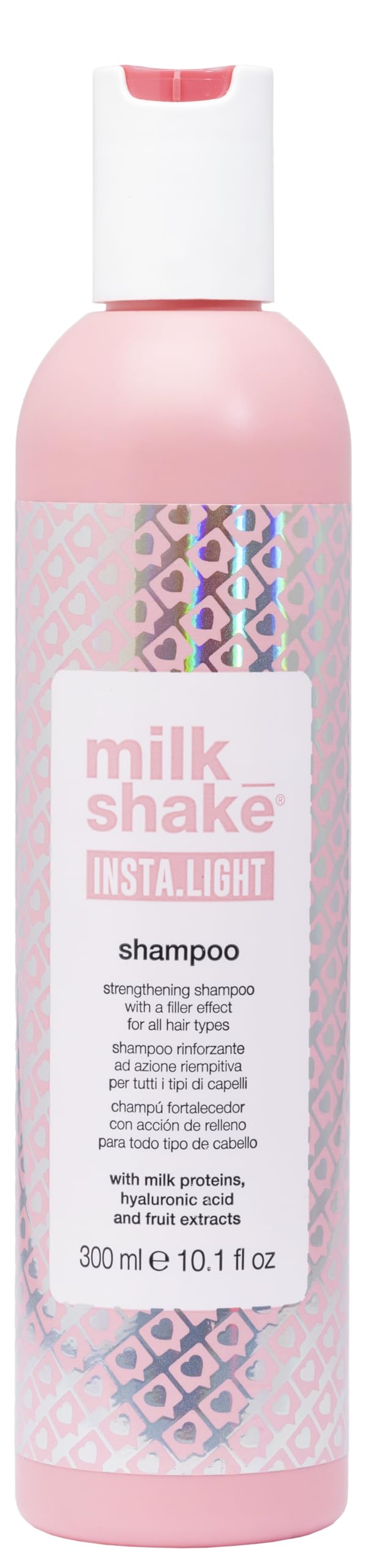 شامپو مایع موی محکم کننده Milk_Shake Insta.Light - شامپو تقویت کننده با اثر پر کننده | موها را نرم و درخشان می کند | 10.1 فلوئید اونس (300 میلی لیتر) 10.1 فلوئید اونس (بسته 1 عدد)