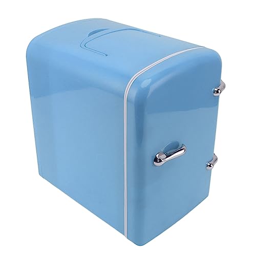یخچال مراقبت از پوست Cryfokt، یخچال جمع و جور قابل حمل 4 لیتری DC12V کولر و گرم‌کننده کوچک، 36 وات مینی یخچال آرایشی برای مراقبت از پوست، کولر خودرو برای اتاق خواب، خوابگاه، دفتر، خودرو، خانه (آبی) شاخص برق انگلیس (UK) آبی