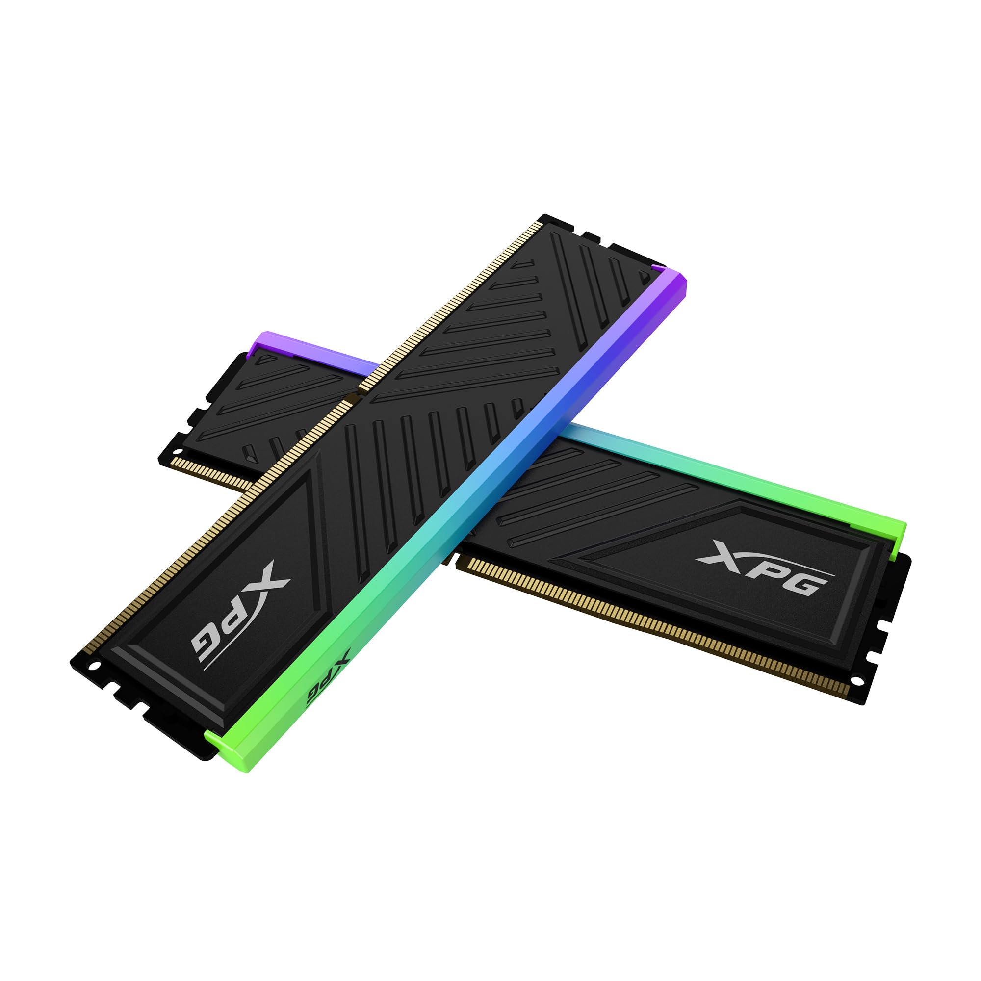 حافظه XPG Spectrix D35 16GB(8GBX2) DDR4 با فرکانس 3600MHz و RGB در رنگ سیاه، 16GB (2x8GB) با هیت‌سینک سیاه و RGB