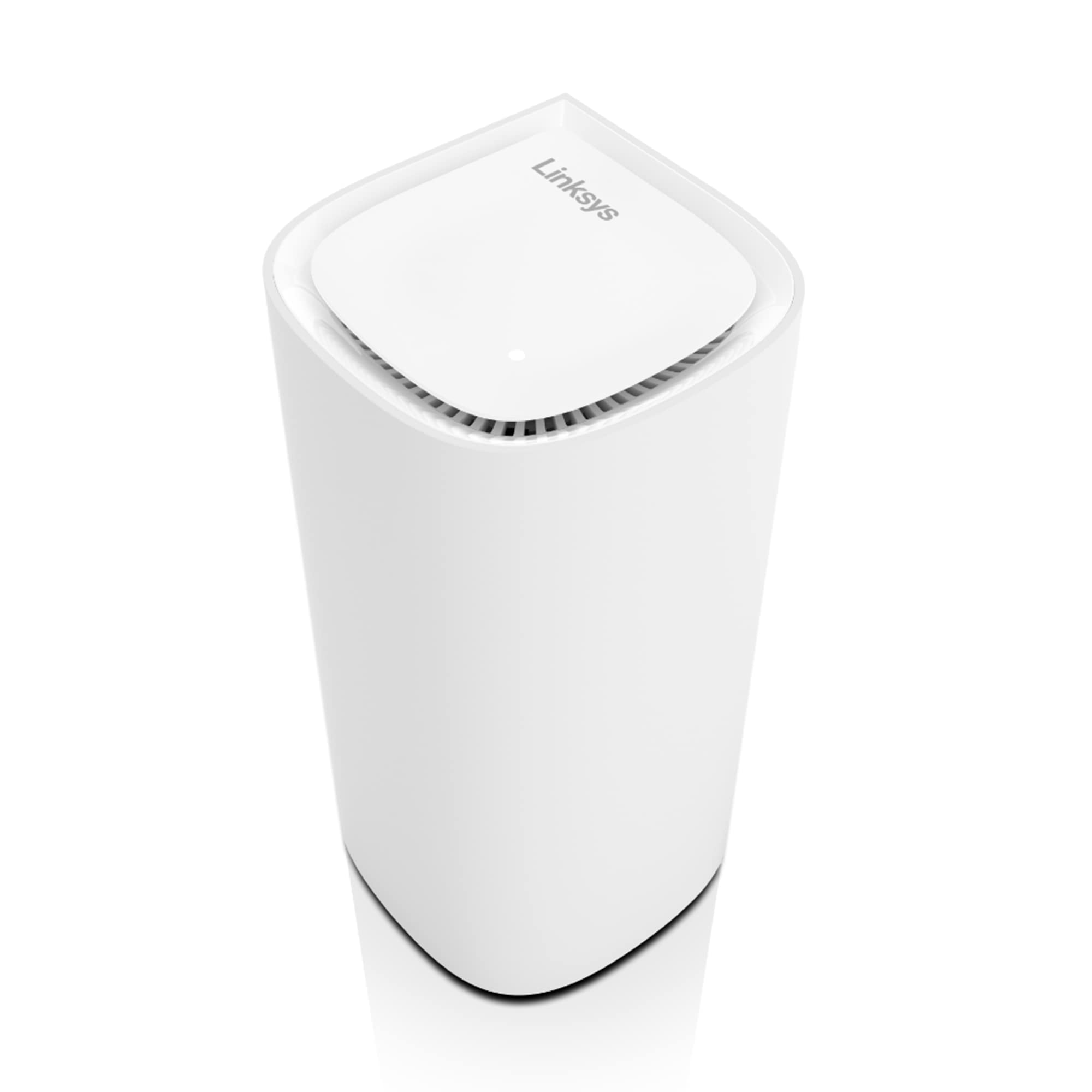 سیستم مش Linksys Velop Pro WiFi 6E MX6201-KE - روتر مش کوگنیتیو با دسترسی باند 6 گیگاهرتز و سرعت واقعی 5.4 گیگابیت بر ثانیه - پوشش کامل منزل تا ۳،۰۰۰ فوت مربع و ۲۰۰ دستگاه - ۱ عدد، رنگ سفید